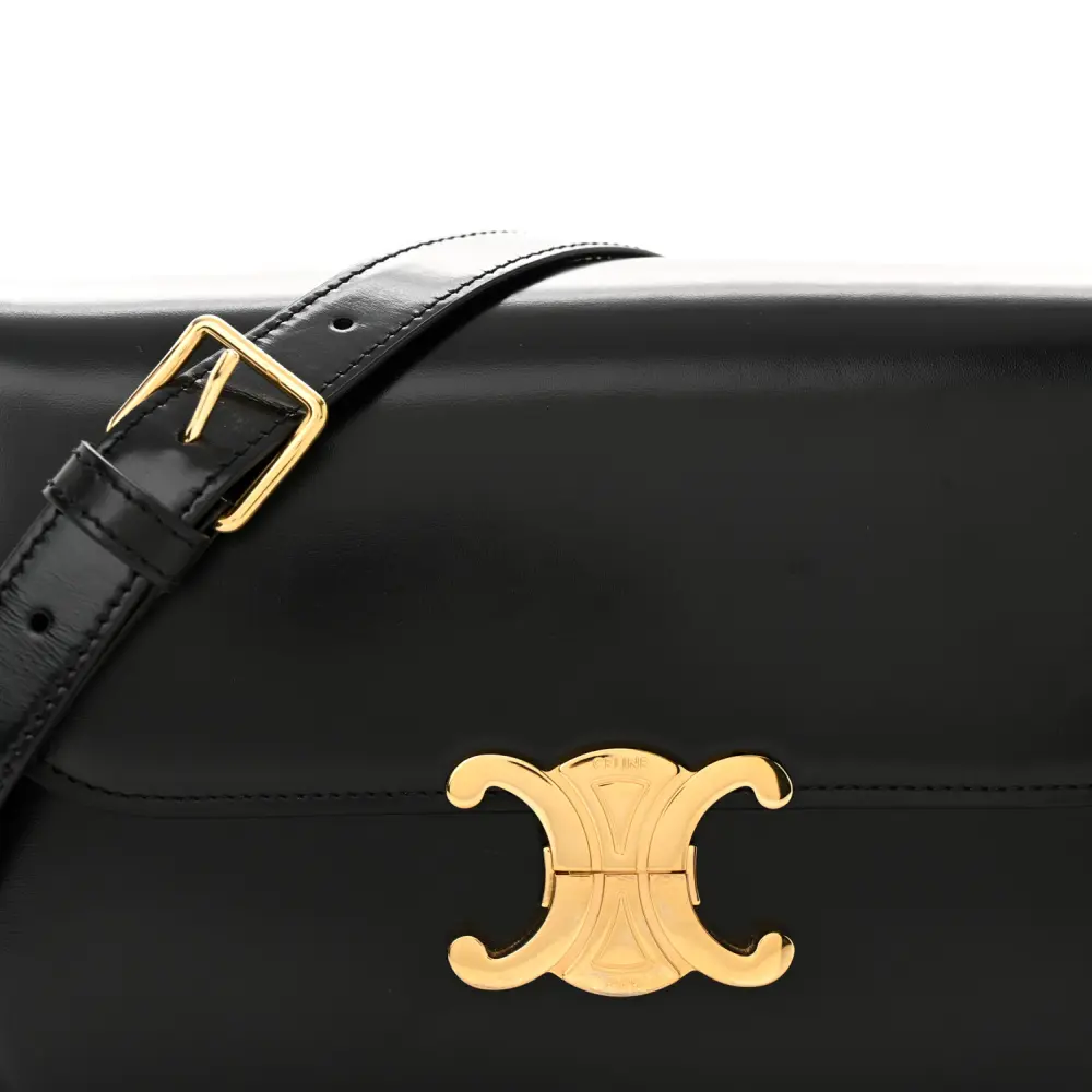 Replica Celine Black Shiny Calfskin Bag with Gold Hardware1:1High-quality replica
