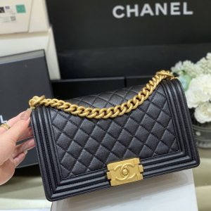 Chanel Classic Medium Blue Lambskin Rainbow Hardware – CB0311:1High-quality replica