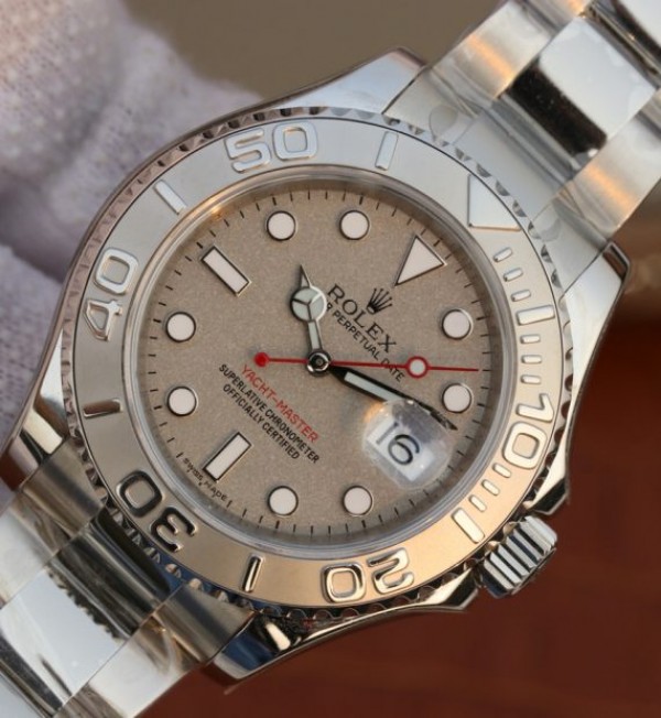 Replica Rolex Yacht-Master 116622 EW Silver Dial SS Bracelet A3135 - Elite Watch Atelier