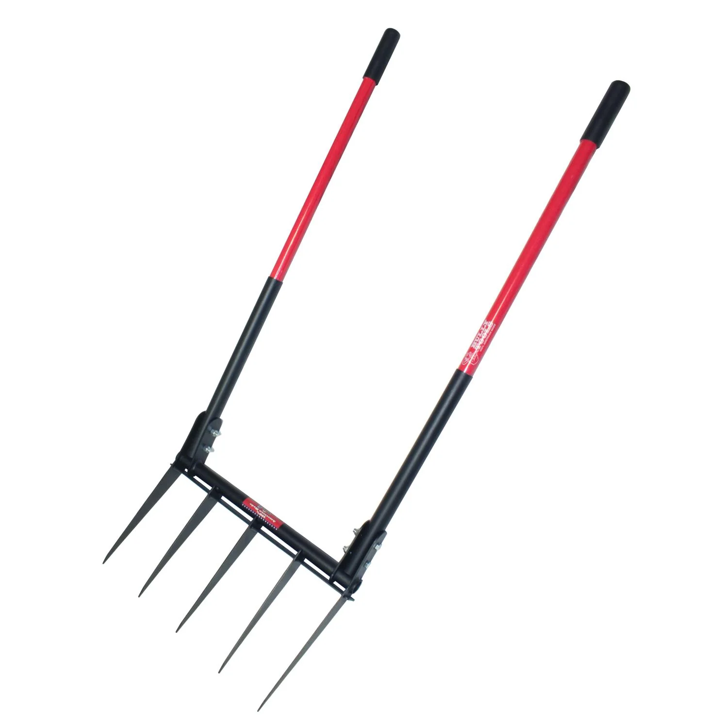 Bully Tools Broadfork With 2 Fiberglass Handles, 20-Inch x 11-Inch Head, 5 Steel Tines - 92627