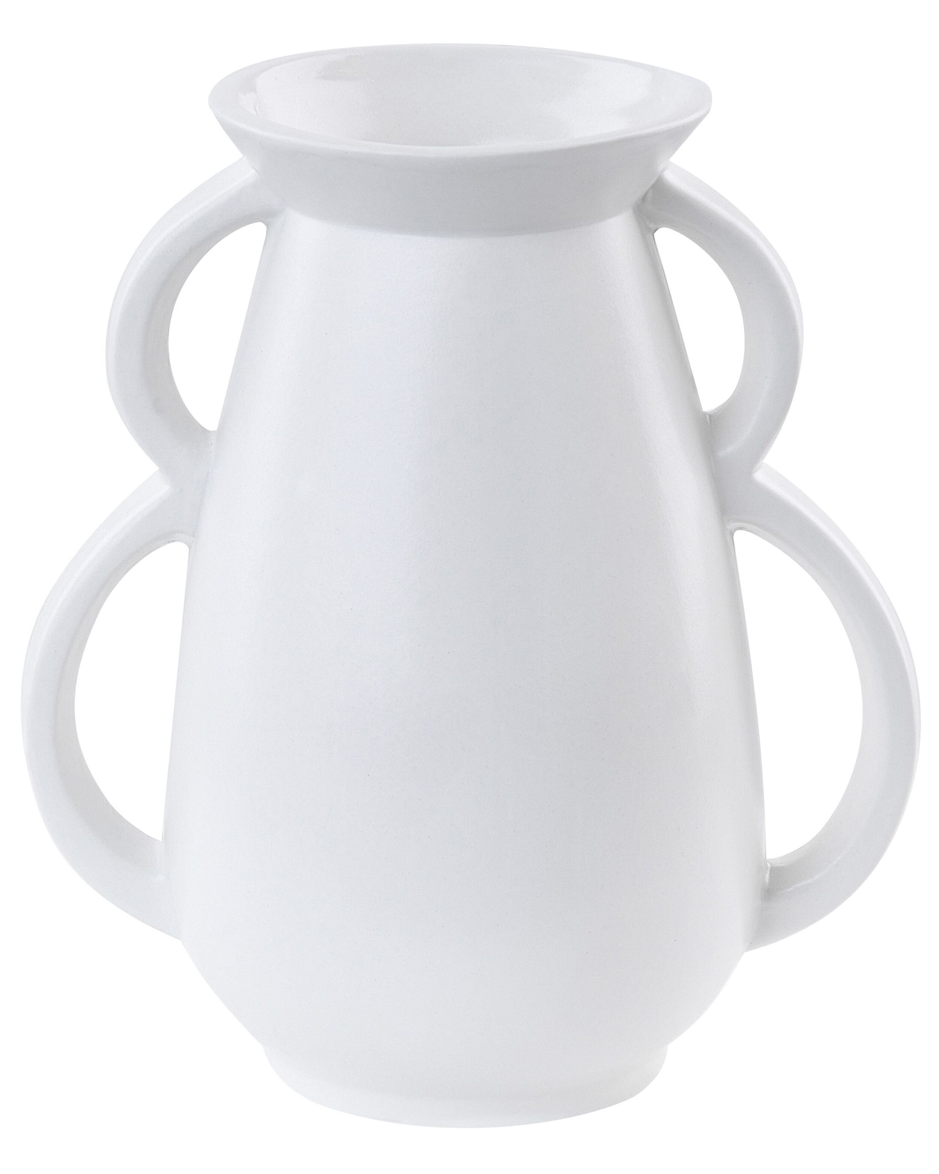 Flower Vase KOROPI Ceramic 19 cm White