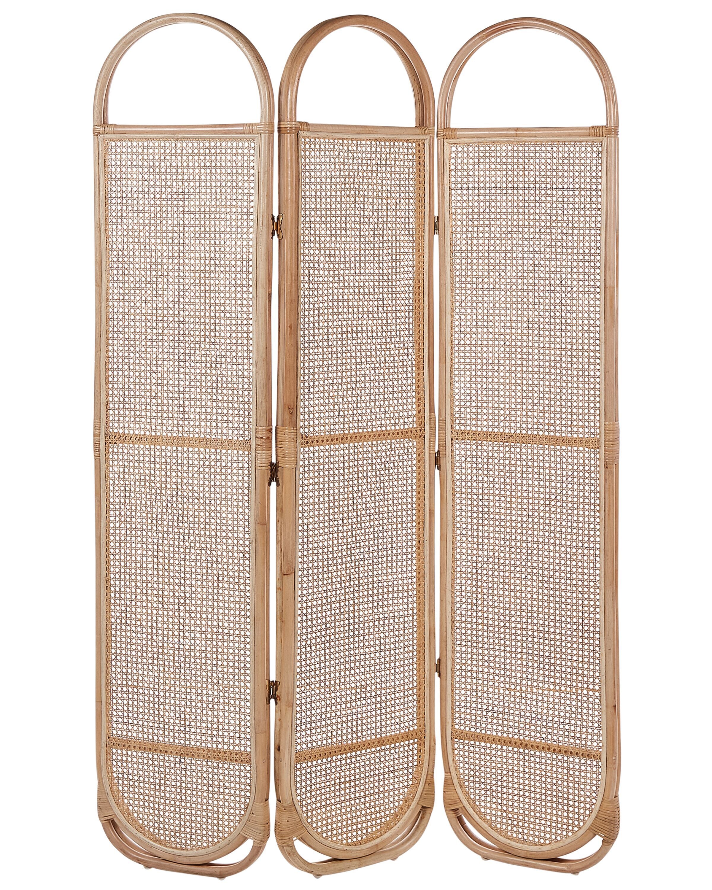 3 Panel Room Divider CORTONA Light Brown 118 cm 180 cm