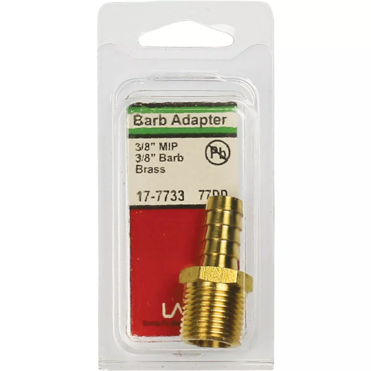 Lasco 3/8 In. MPT x 3/8 In. Brass Hose Barb Adapter