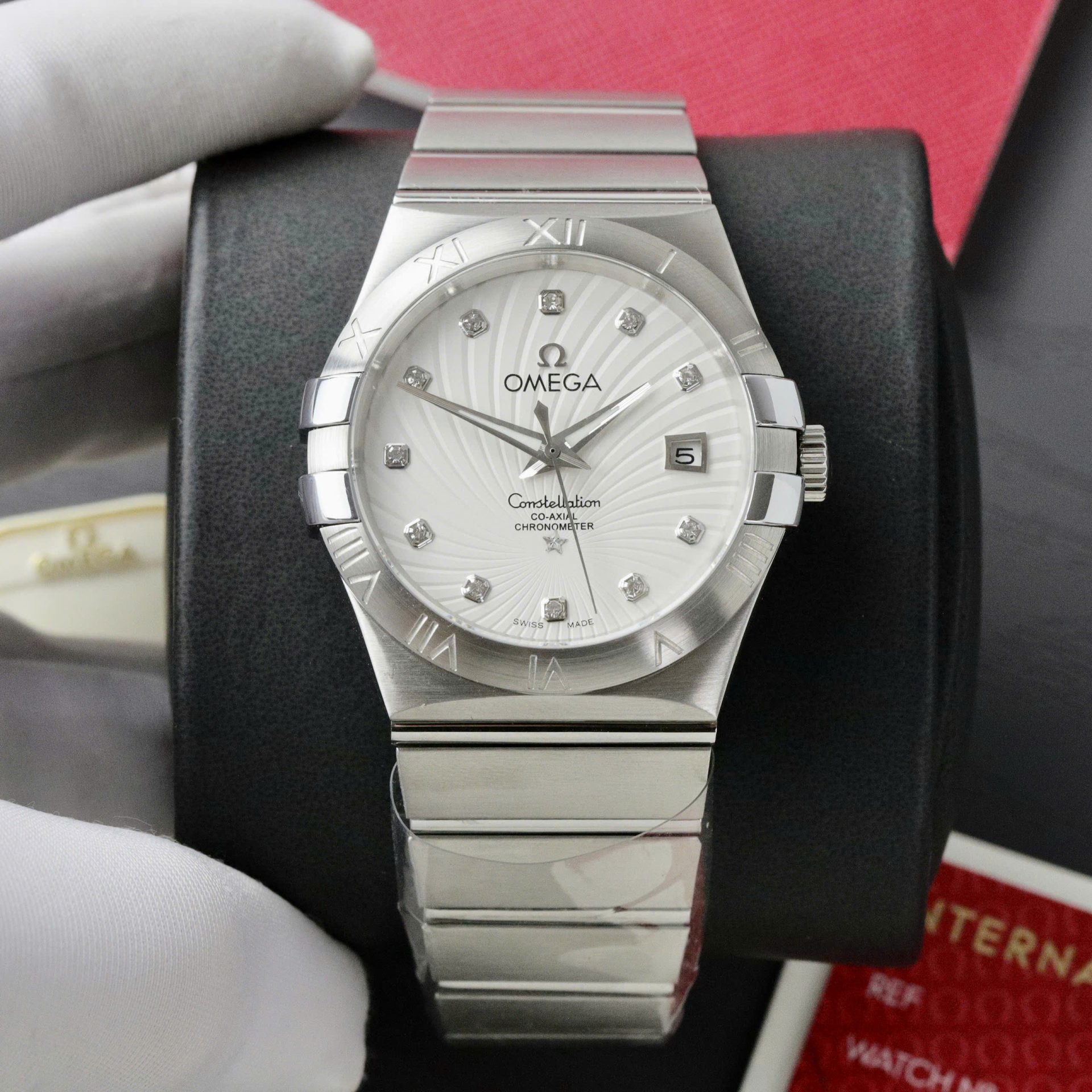 Omega Constellation Co-Axial Clone Watch White Dial 38mm - Elite Watch Atelier
