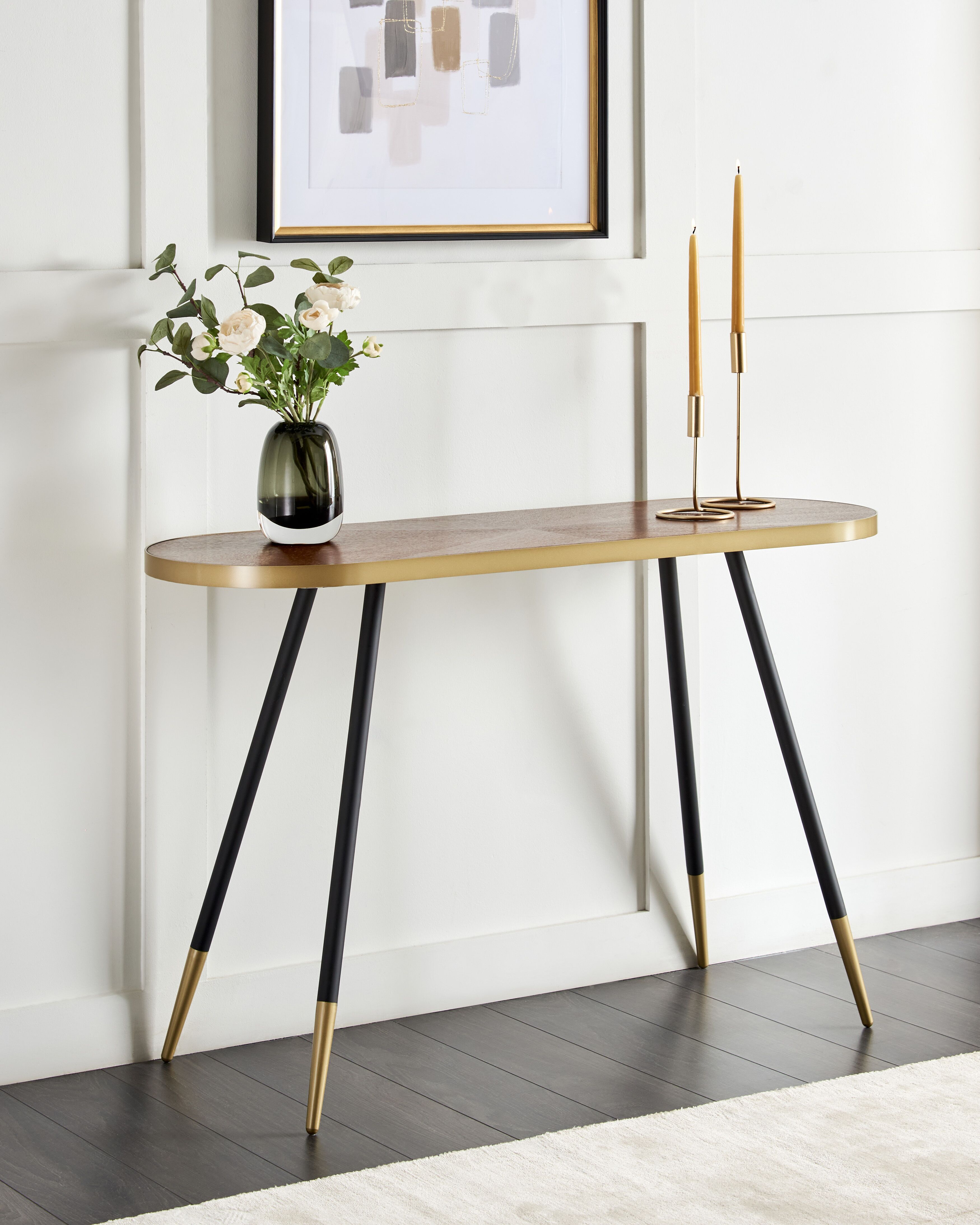 Console Table RAMONA Dark Ash Wood