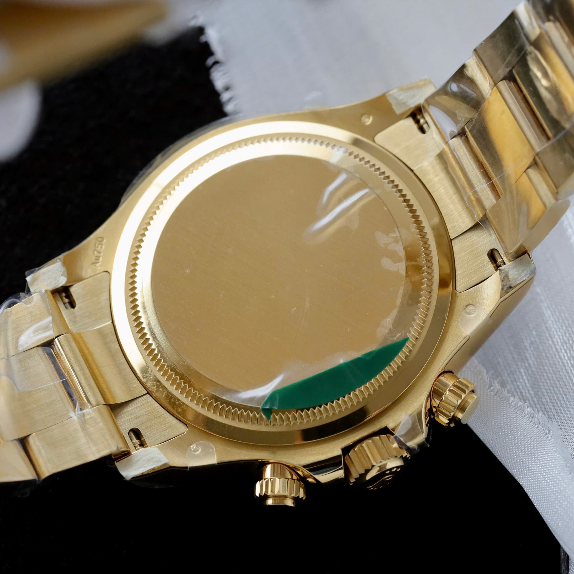 Rolex Daytona Meteorite Dial Copies Watch Gold Wrapped + Moisanite Baguette 40mm - Top club