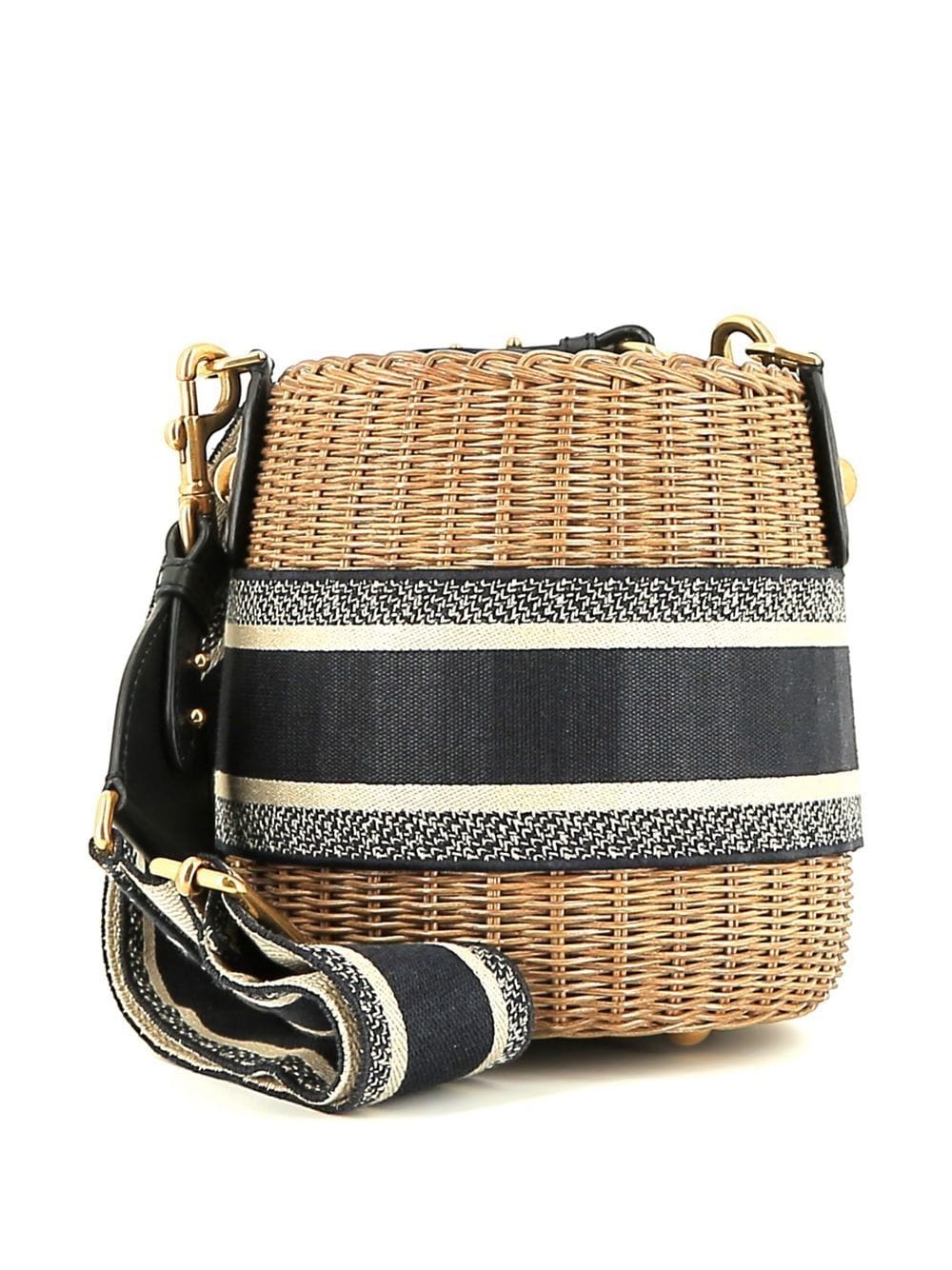 Dior Wicker Bucket Shoulder Bag Beige For Women 7.9in / 20cm