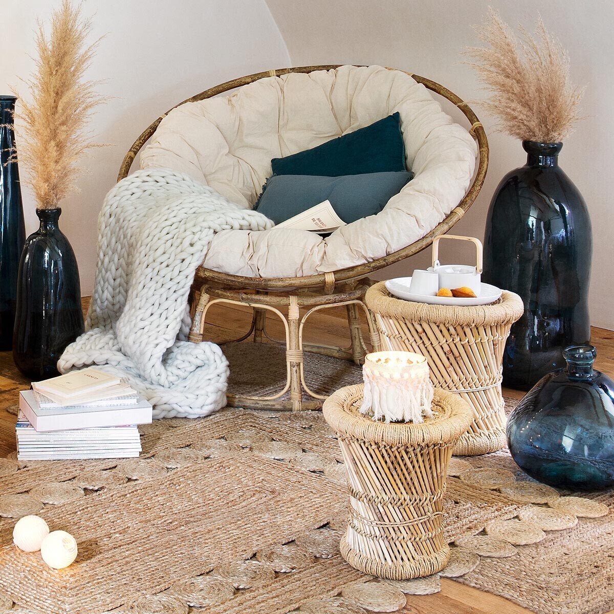 Nesting tables "Ilyan" Bamboo, D.30/37 cm