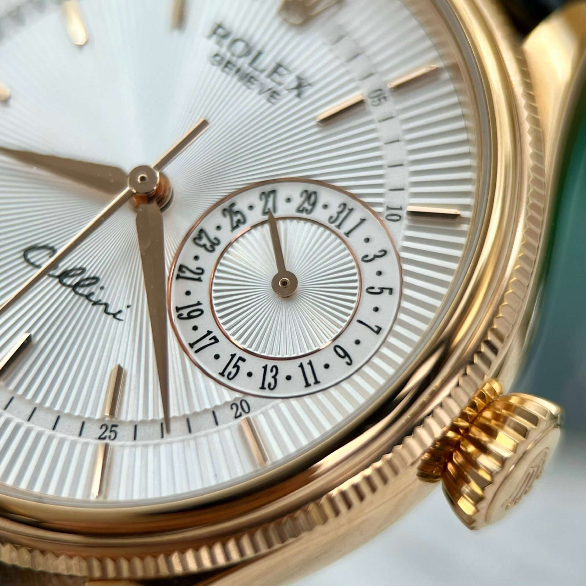 Rolex Cellini Date 50515 Gold Wrapped Replica Watch Leather Strap 39mm - Top club