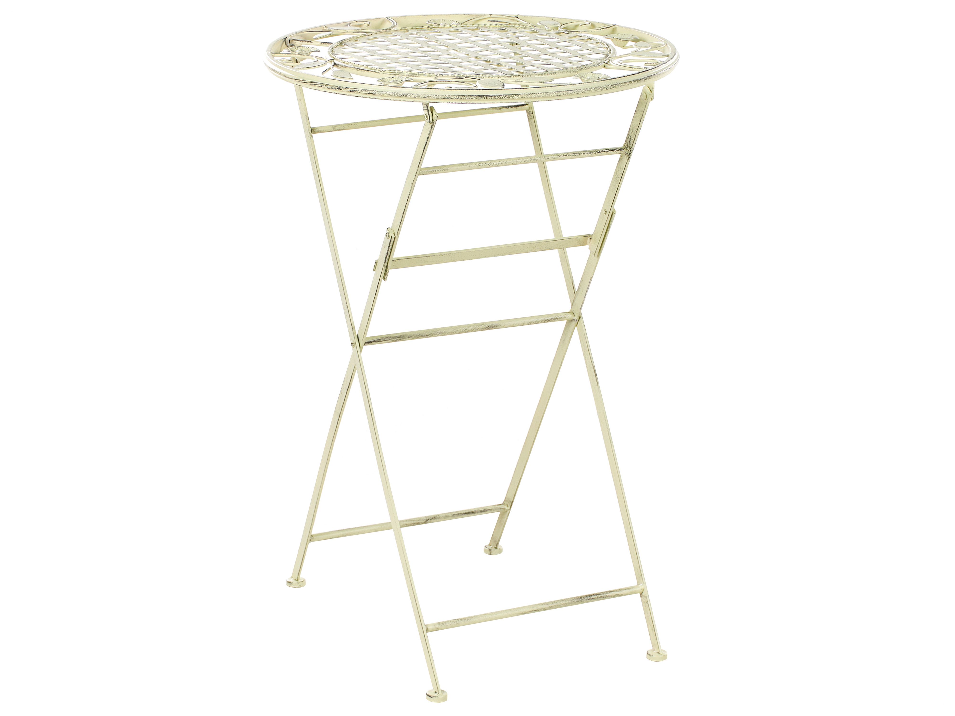 Garden Bar Table BIVIO 60 cm 60 cm Metal Light Green