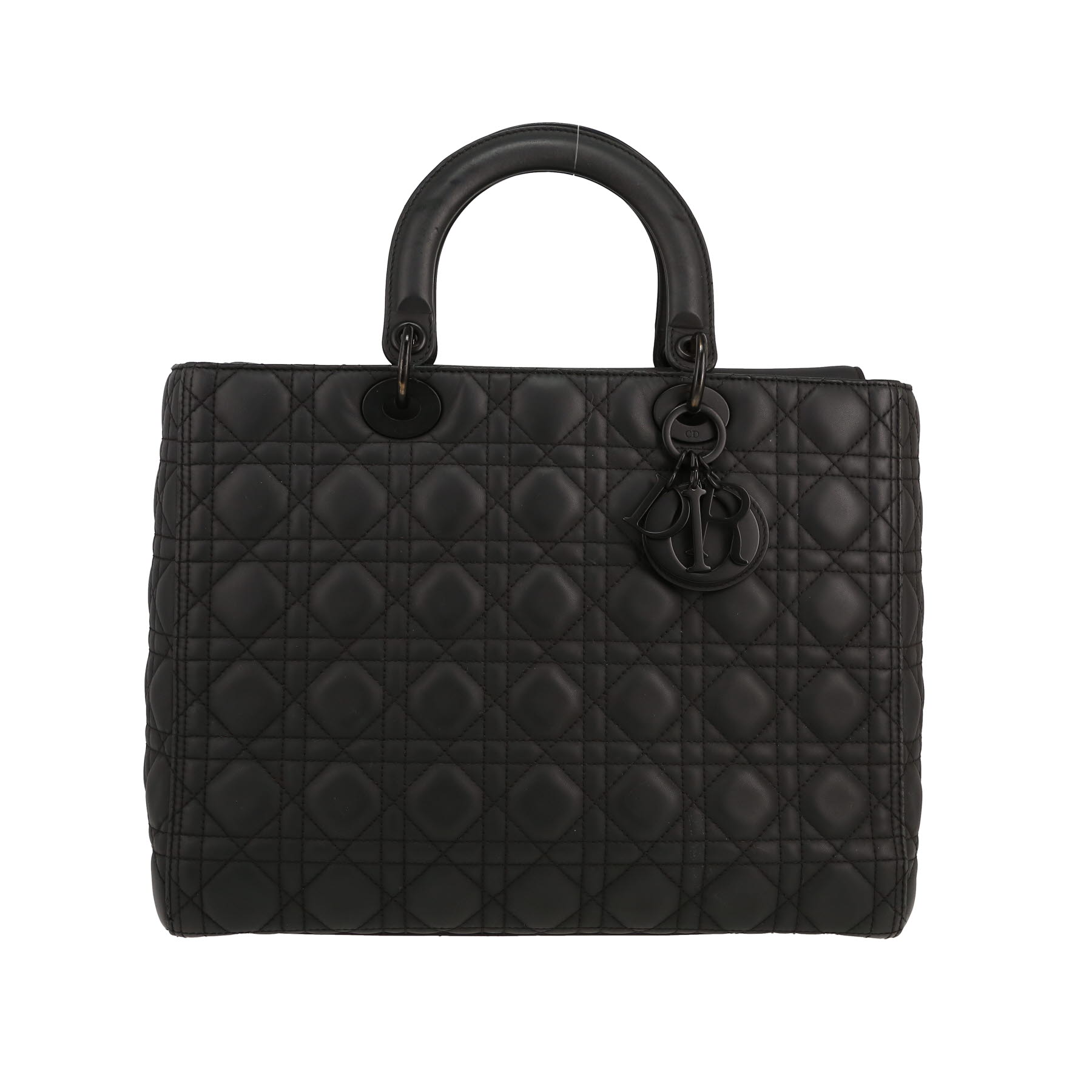 Dior Lady Dior large model handbag in black leather cannage1:1High-quality replica