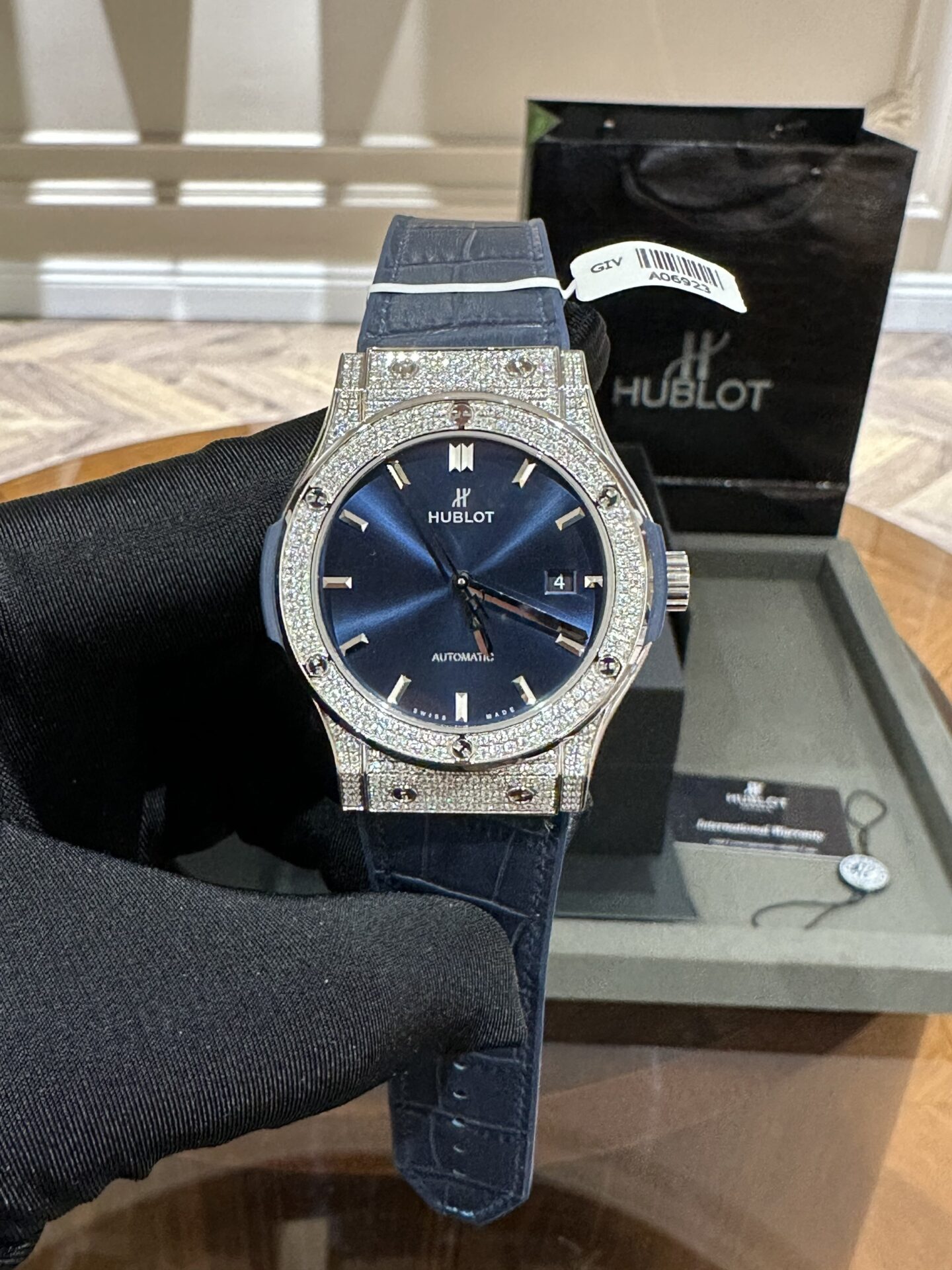 Hublot Replica 11 Watch Classic Fusion Blue Moissanite Diamond 42mm - Top club