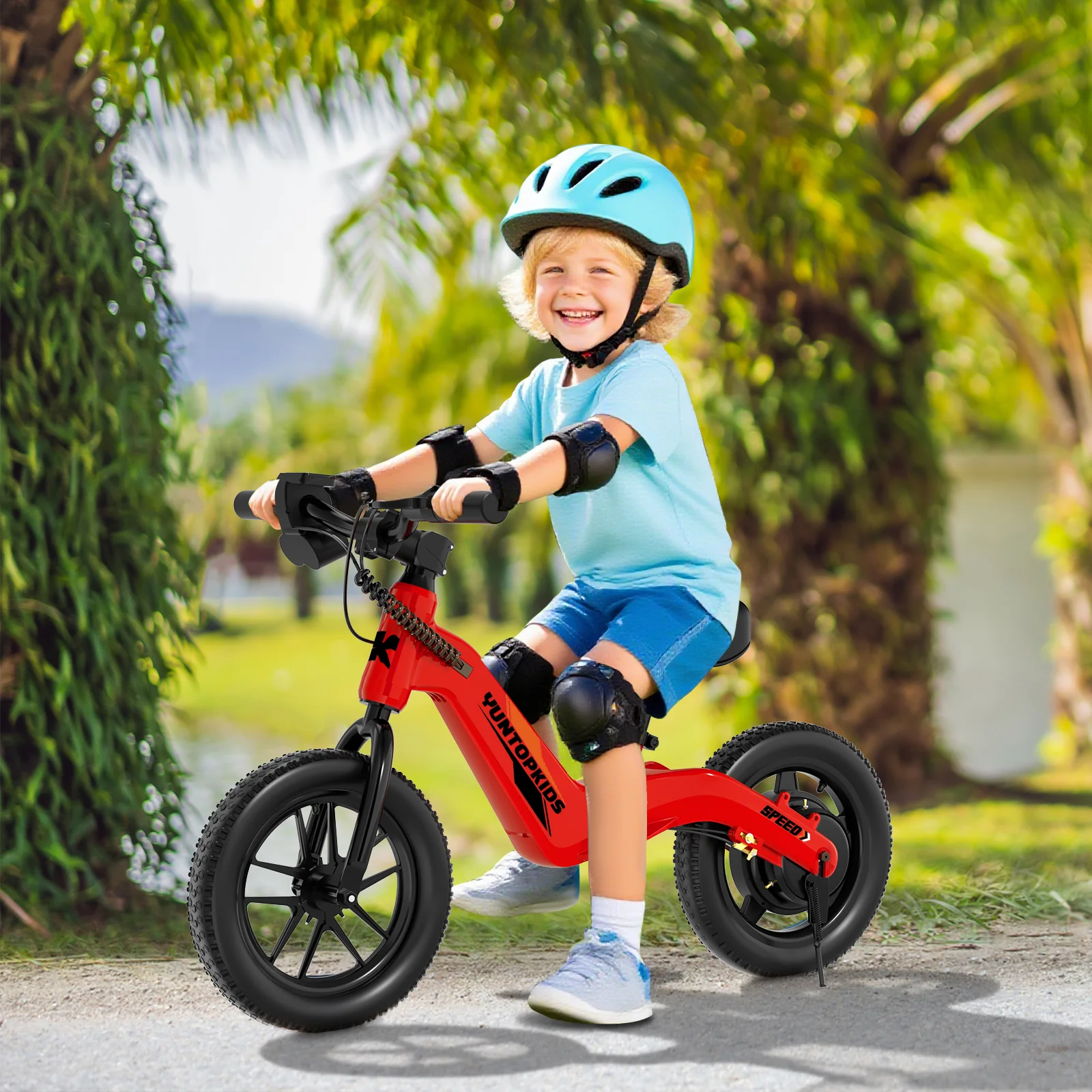 YunTopKids Electric Balance Bike for Kids, 150W Electric Bike for Kids with12 inch Pneumatic Tire, Adjustable Seat, Up to 5.6 Miles Electric Bike for Kids Ages 3-5,Black - Image 26