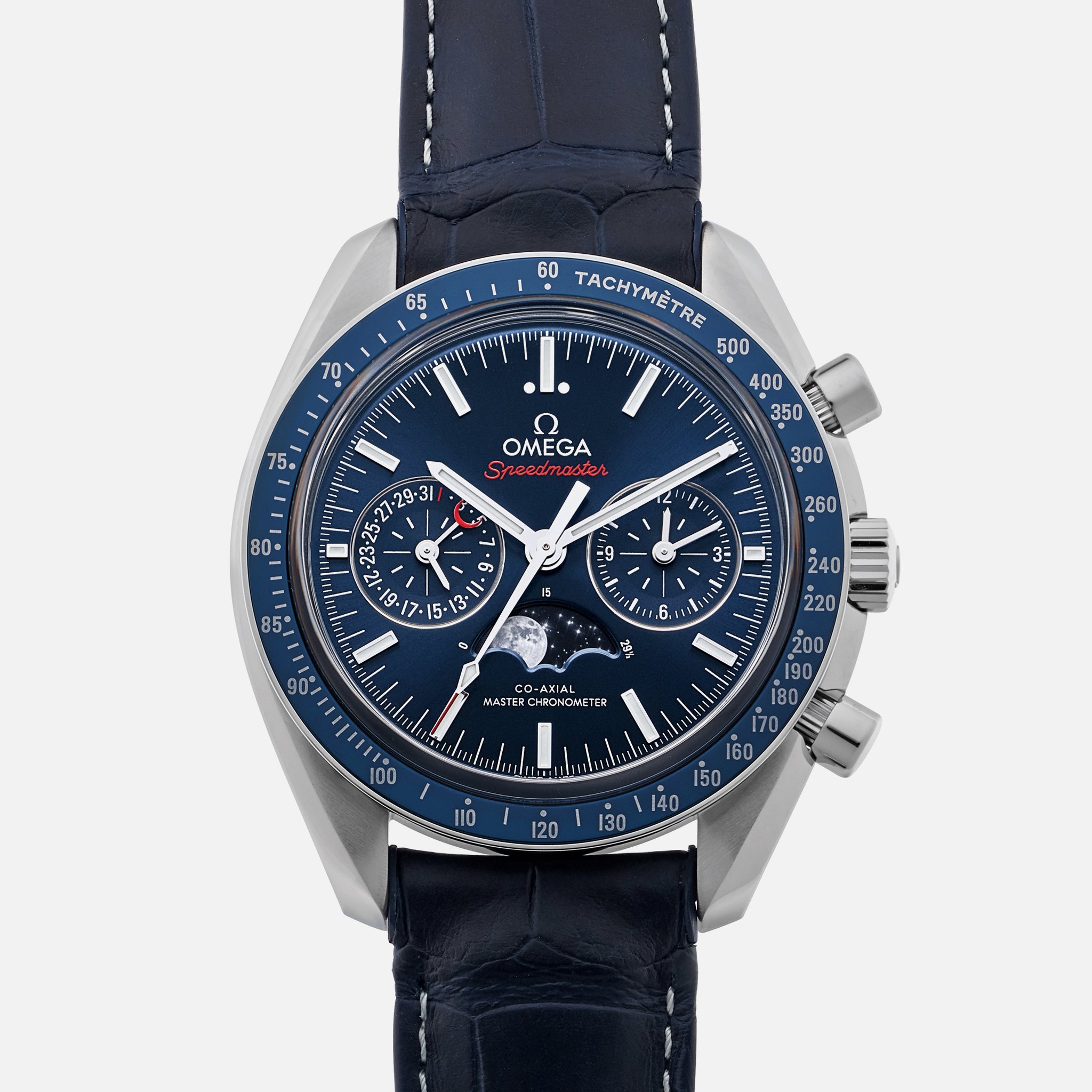 Speedmaster Moonwatch Co-Axial Master Chronometer Moonphase Chronograph 44.25mm Blue Dial(1:1 replica) - Top club