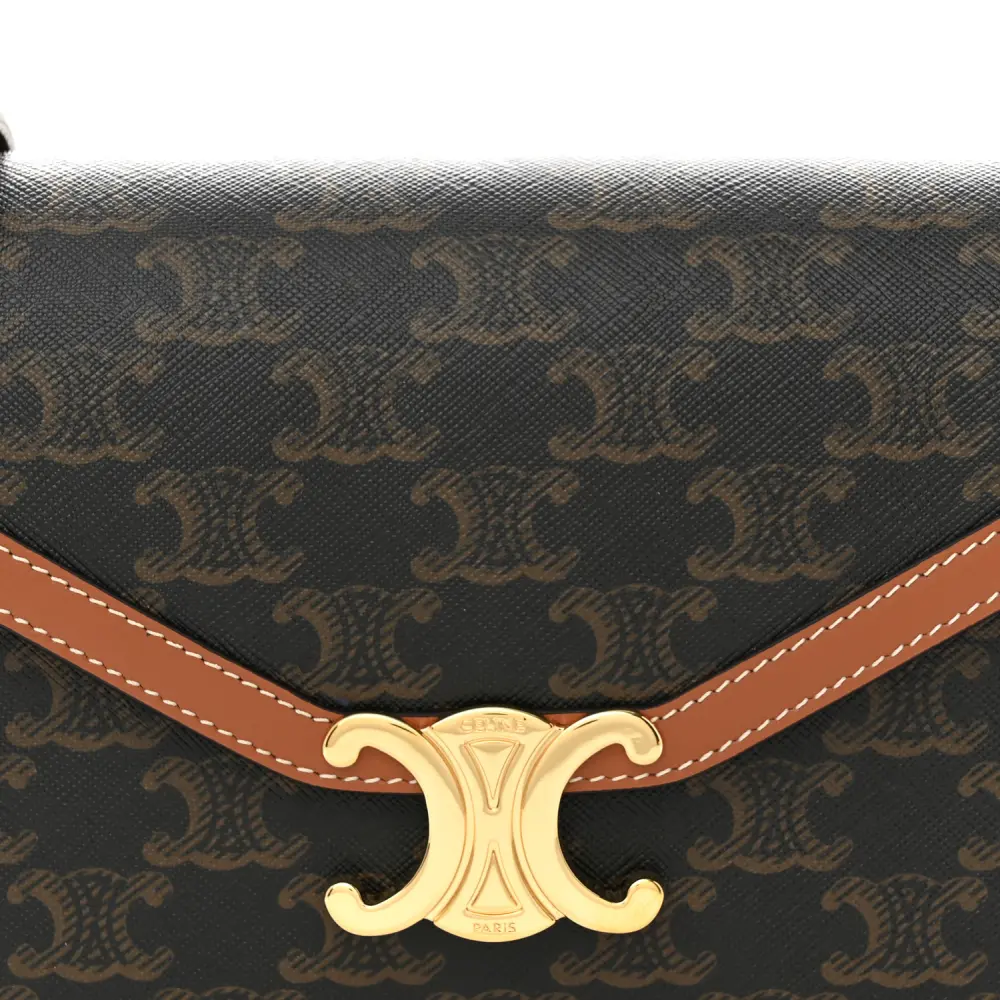 Superfake Handbags – Celine Tan Canvas & Leather Enveloppe Bag1:1High-quality replica