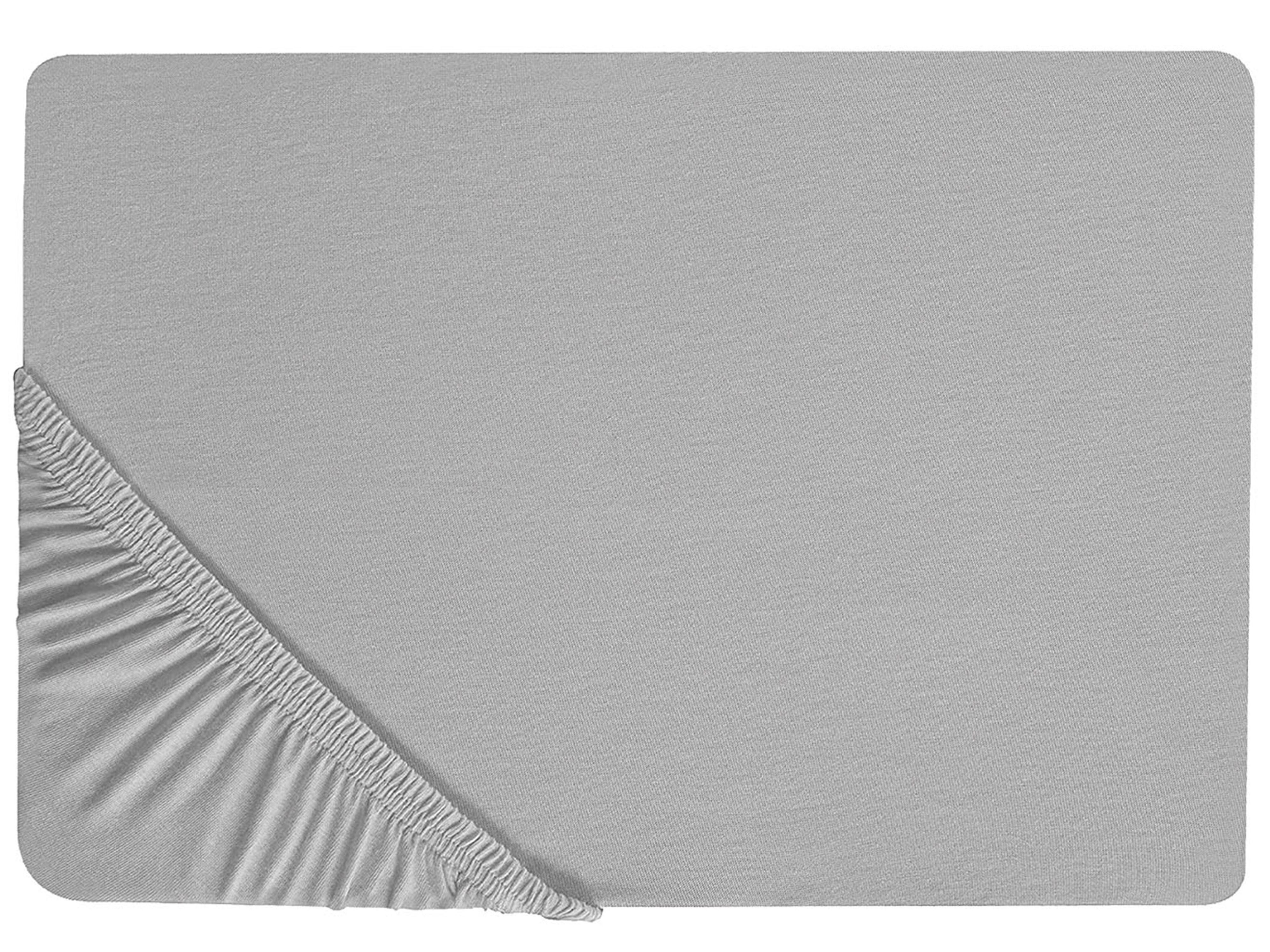 Fitted Sheet HOFUF Cotton 90 x 200 cm Light Grey