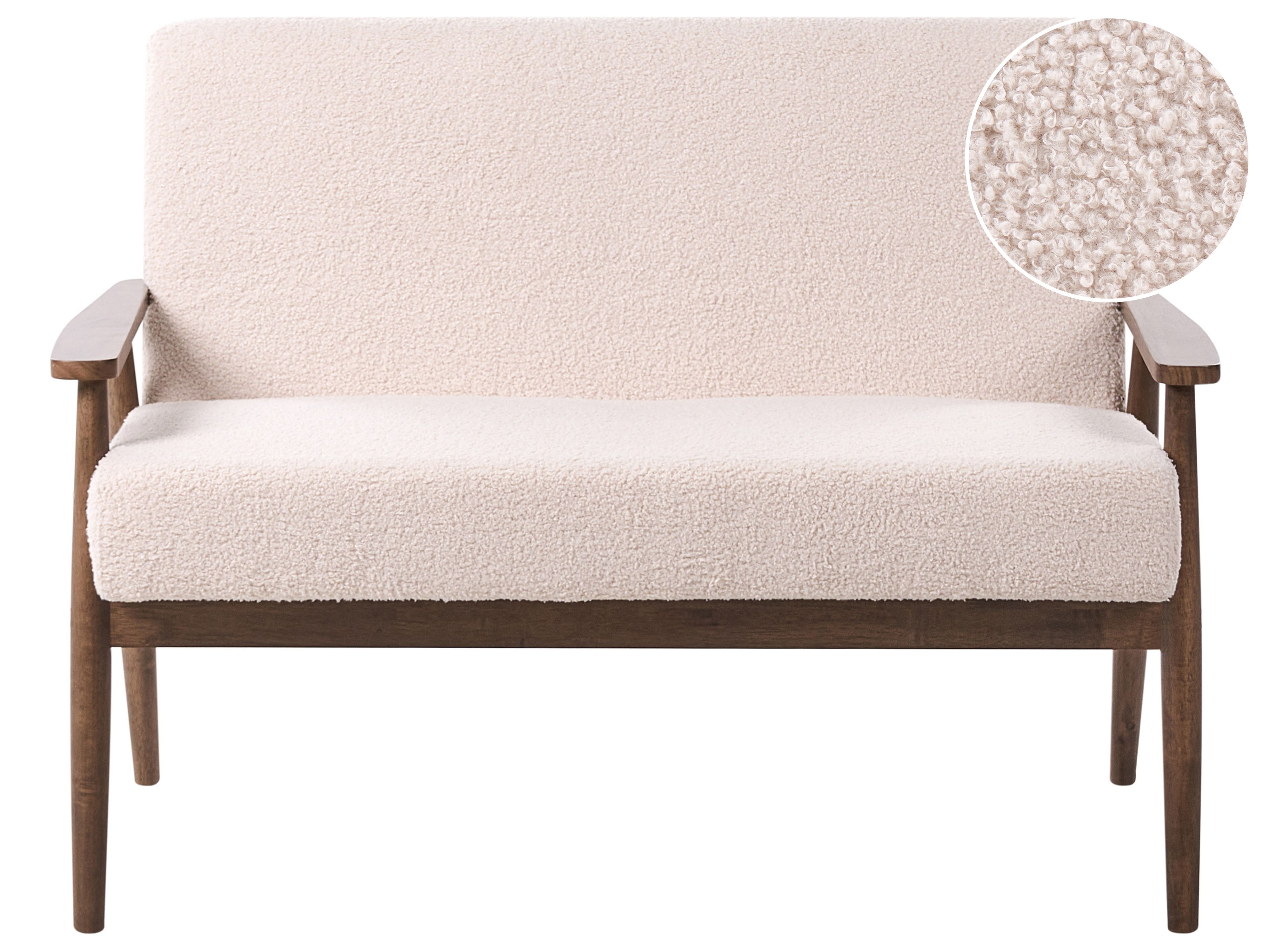 Sofa 2 Seater ESRUM Boucle Dark Brown/ Beige