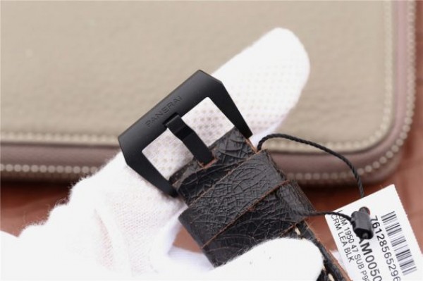 Replica Panerai PAM508 VSF Real Ceramic Black Distressed Calfskin Strap P.9000 - Top club