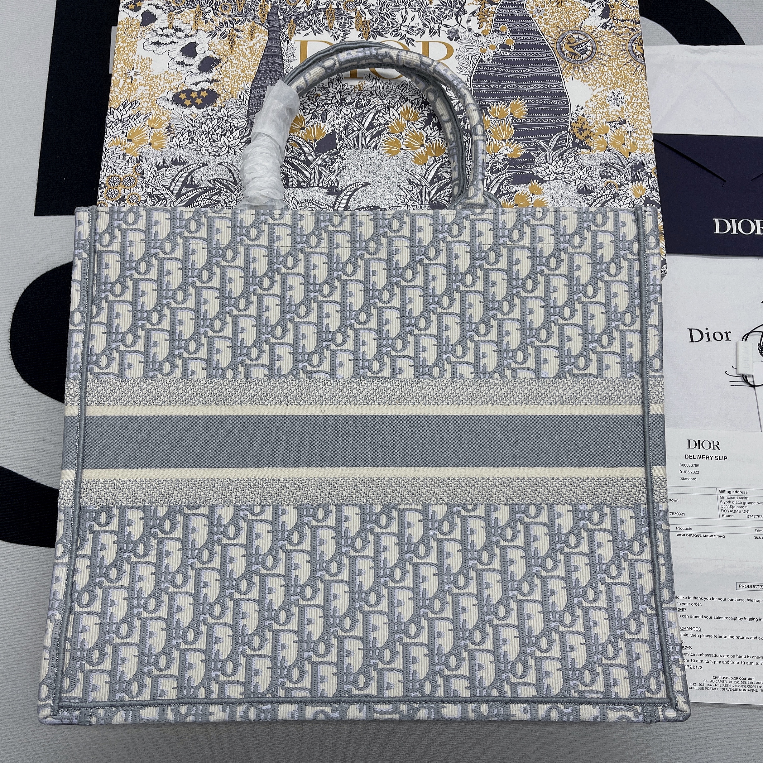 Christian Dior Large Dior Book Tote Gray, For Women, Women’s Handbags 16.5in/42cm CD M1286ZRIW_M9321:1High-quality replica