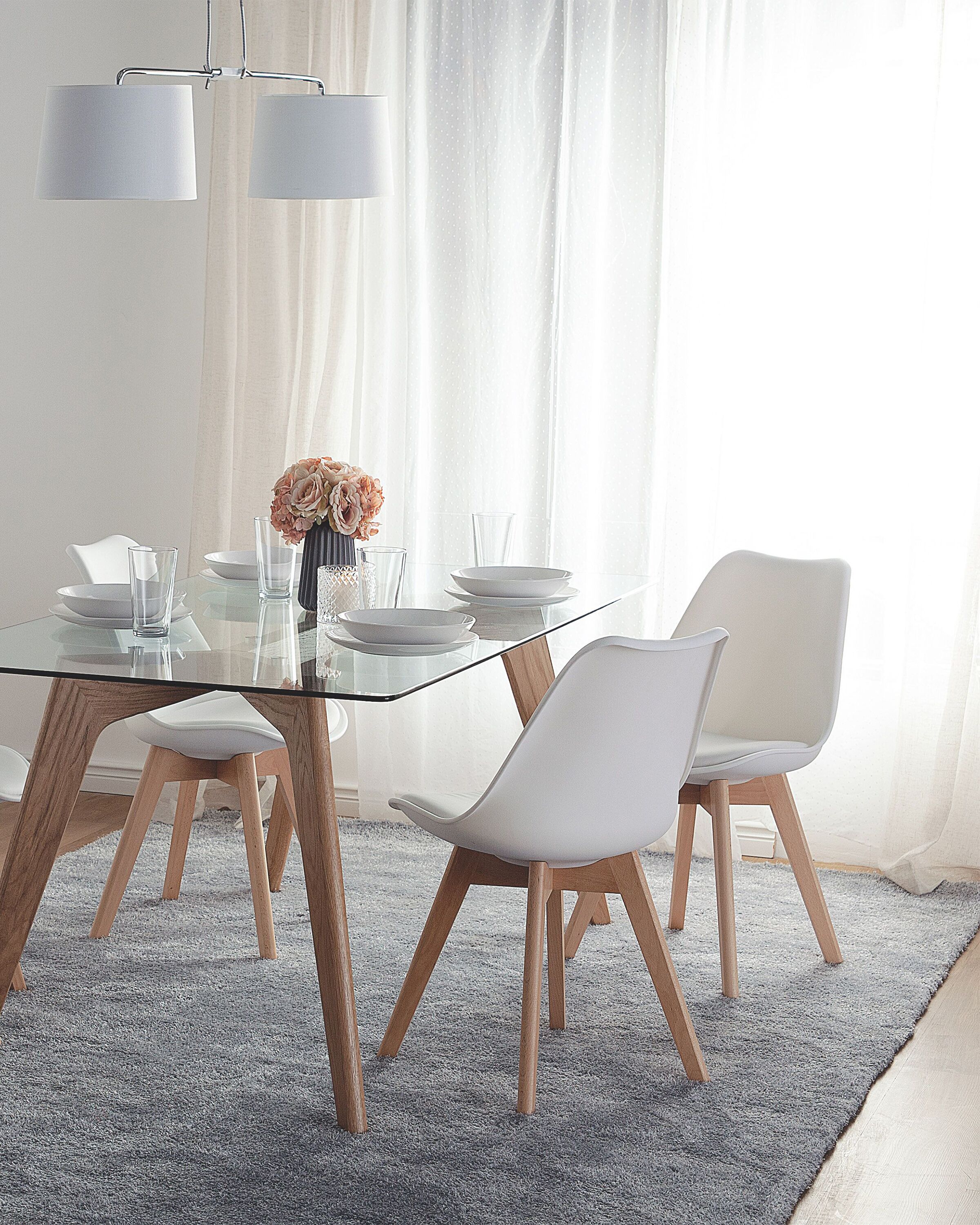 Set of 2 Dining Chairs DAKOTA II White
