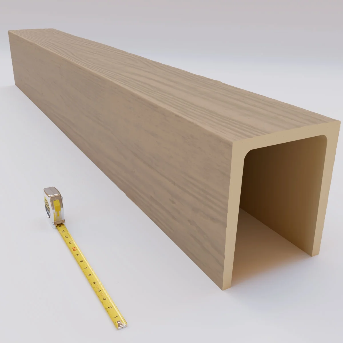Ekena Millwork 3 1/2"W x 3 1/2"H x 120"L 3-Sided (U-Beam) Mena HeritageTimber Faux Wood Ceiling Beam, Kona Brown - Image 21