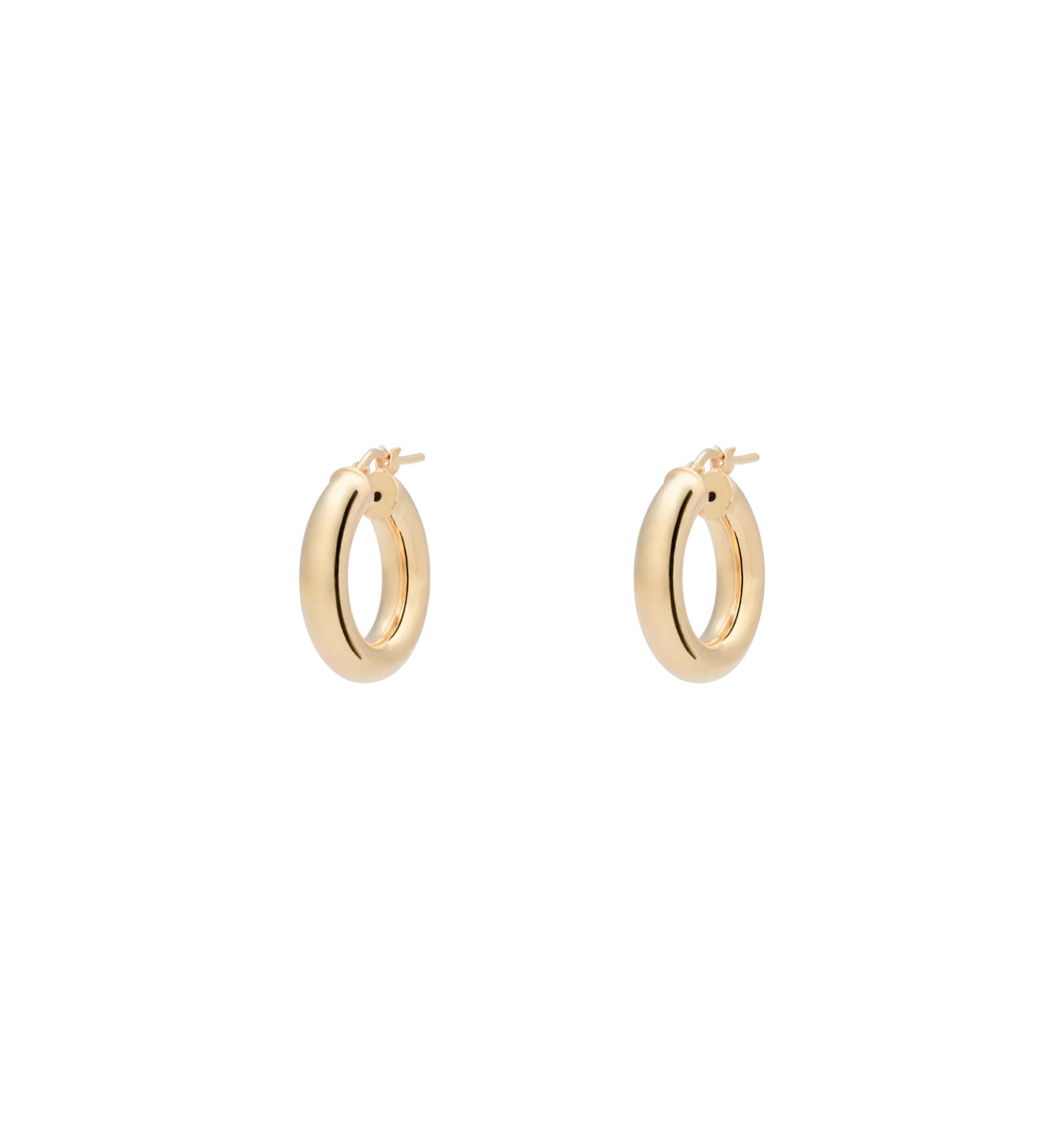 Thick Plain Hoop Earrings