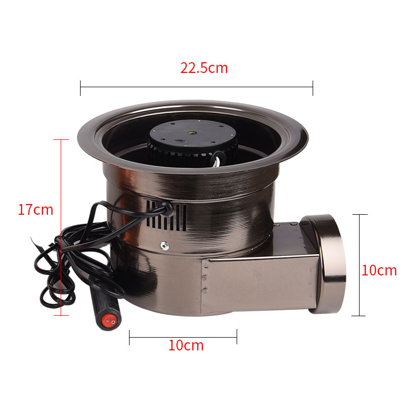 Korean Barbecue Restaurant Electric Charcoal BBQ Grills BBQ 75W Upper Pipe 120W Lower Pipe Smoke Exhaust Motor