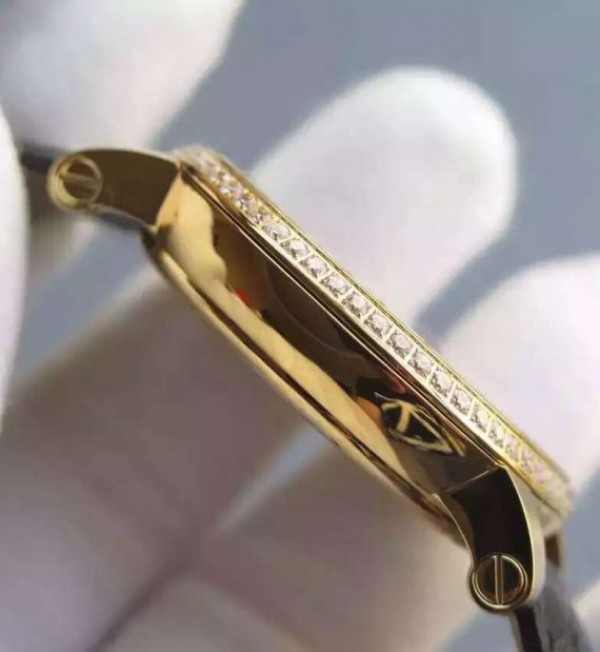 Replica Cartier Rotonde De Cartier Tourbillon YG Diamonds Bezel - Top club