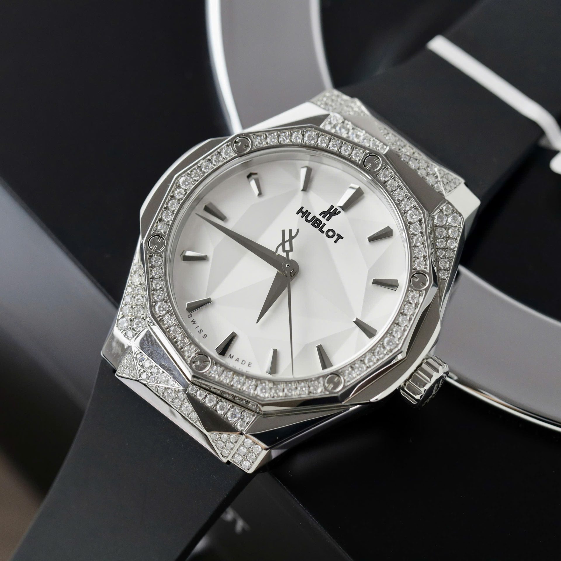 Hublot Orlinski White Dial Replica Watch Custom Moissanite Diamonds Hong Kong 40mm - Top club