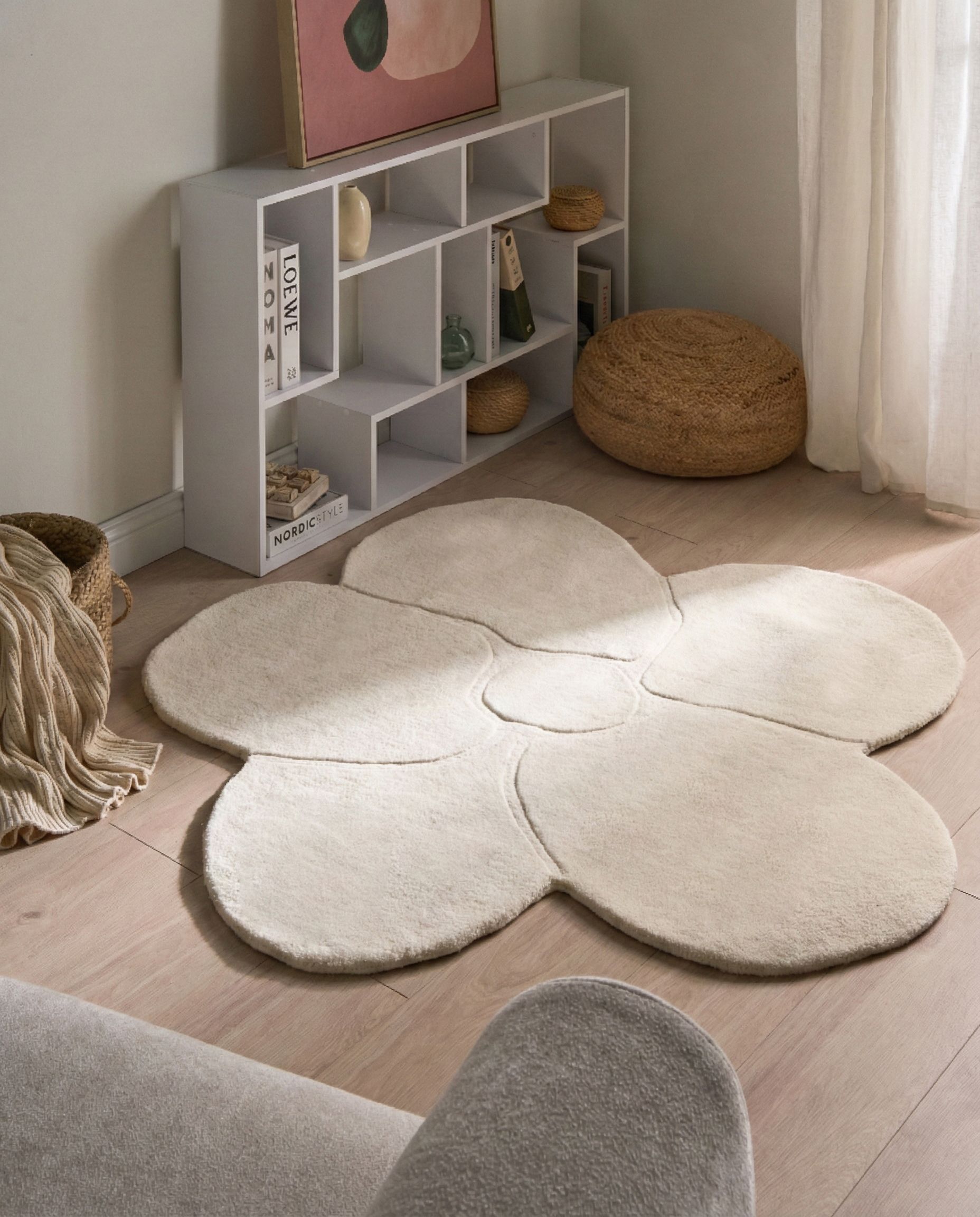 Rug KOKKINI Light Beige ø 140 cm Wool