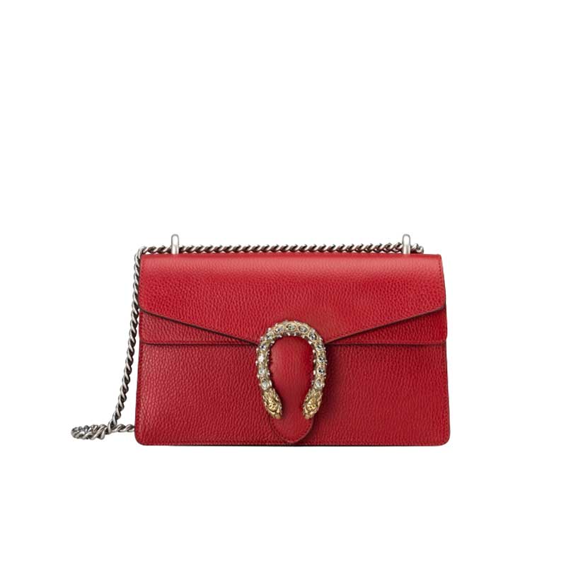 Dionysus leather shoulder bag Hibiscus red metal-free tanned leather – GB1661:1High-quality replica