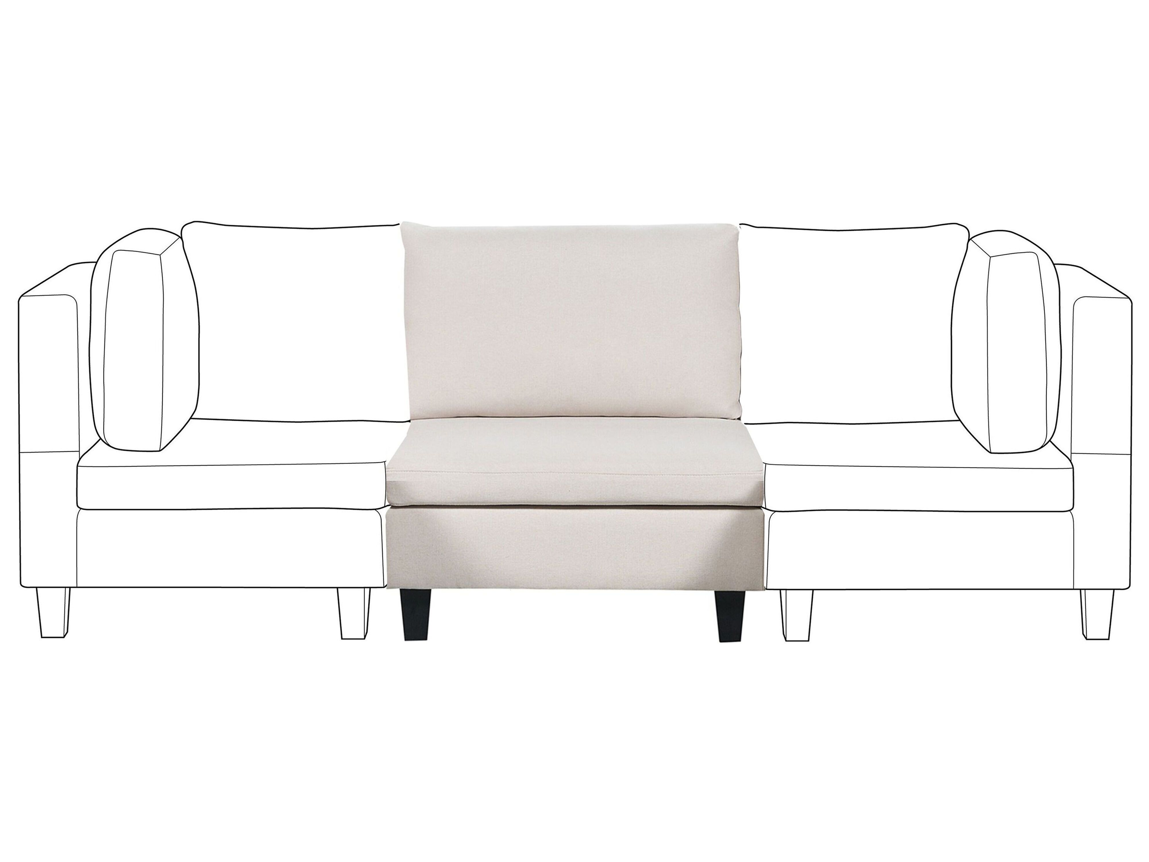 1-Seat Section UNSTAD Fabric Light Beige
