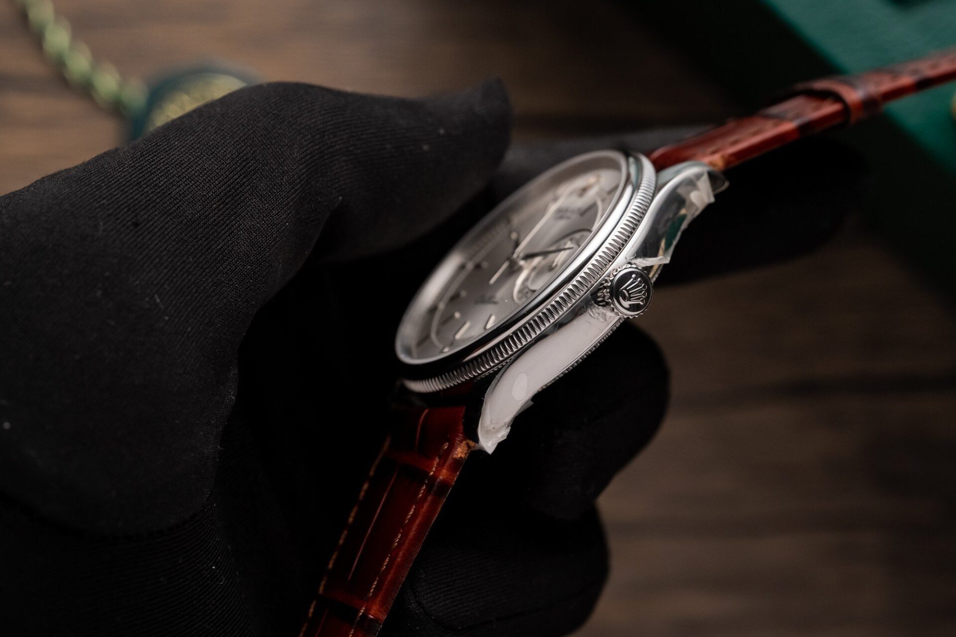 Rolex Replica 1:1 Watch Cellini Date 50519 Brown Leather Strap 39mm - Top club