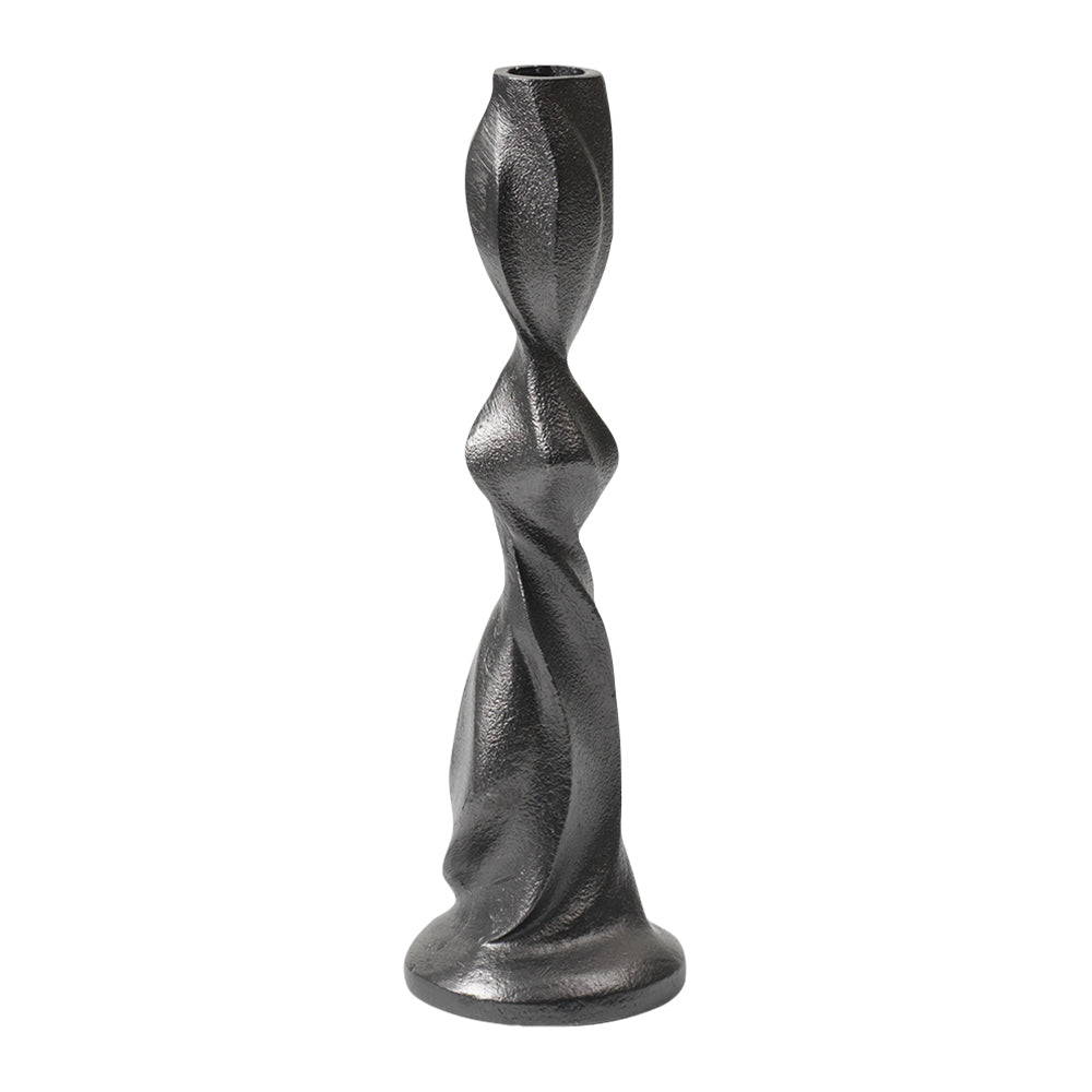 Ferm Living Gale Kandelaar Blackened Aluminium - H 25 cm
