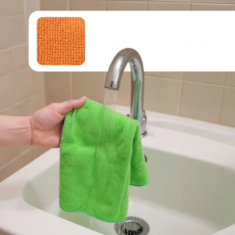 Heavy-Duty Ultra-Fine Fiber Cleaning Cloth - Highly Absorbent Lint-Free, Non-Slip Towel Square Multi-Purpose