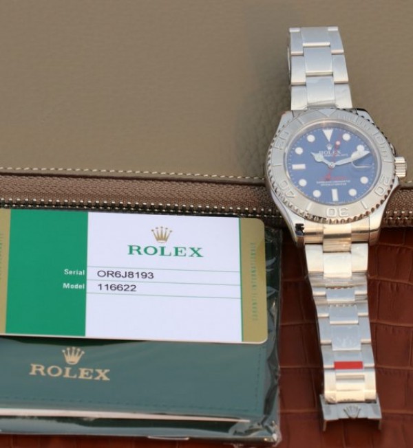 Replica Rolex Yacht-Master 116622 EW Blue Dial SS Bracelet A3135 - Elite Watch Atelier