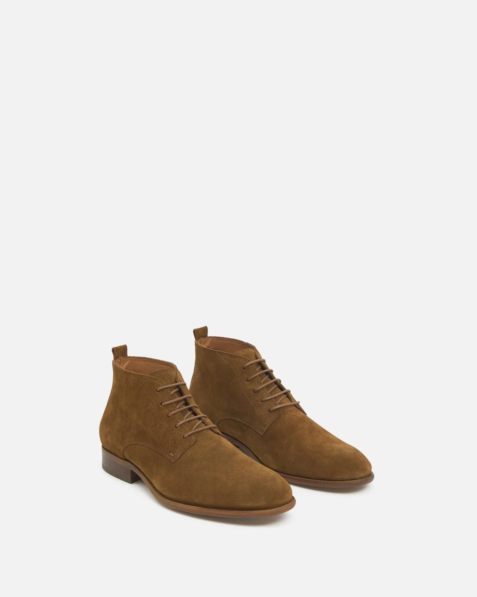 BOTTINES KORIA - En cuir velours cognac