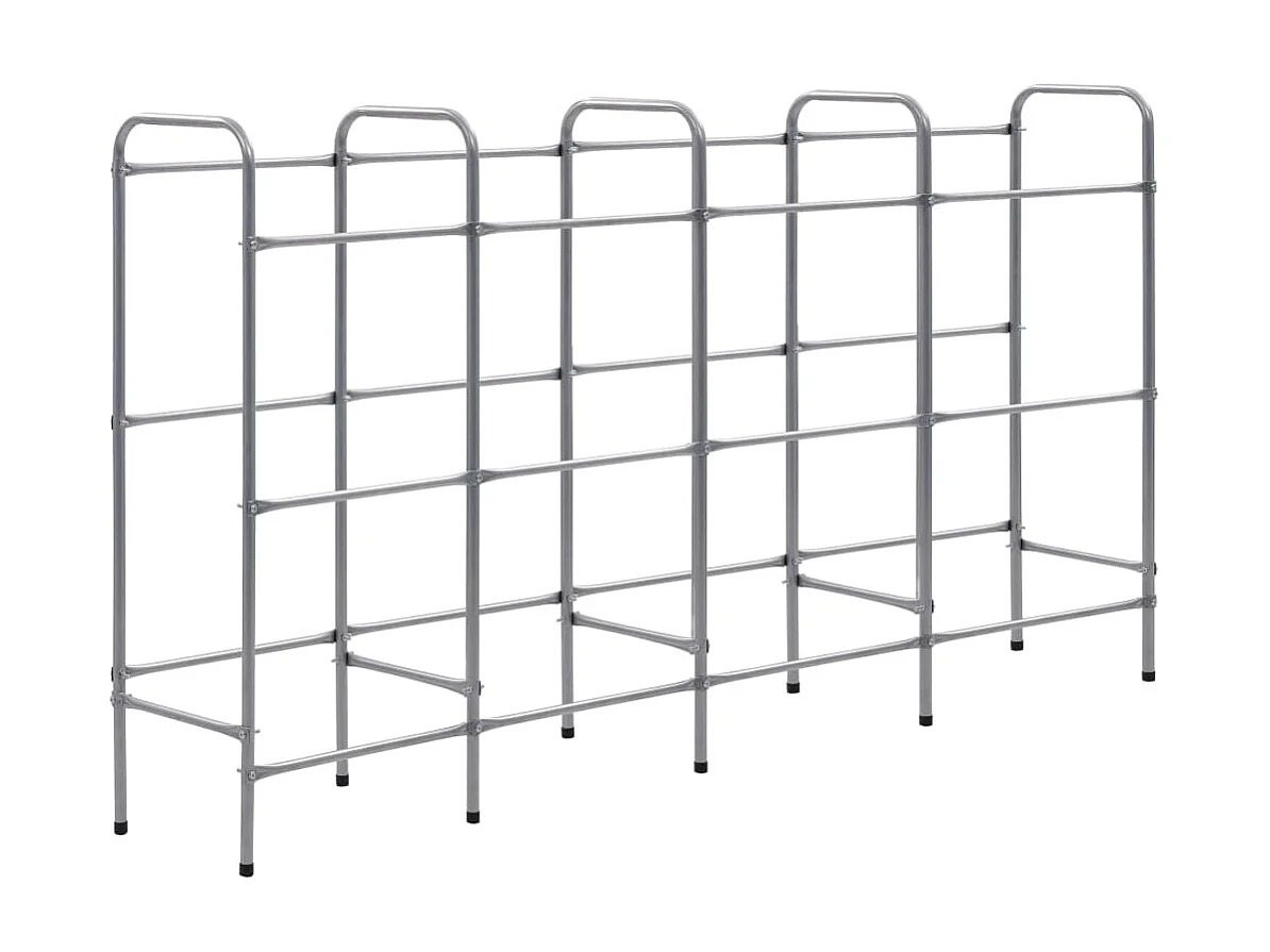 Étagère de rangement pour 12 caisses Argenté 190x33x116cm Acier OFR63171 BonneVie Meuble