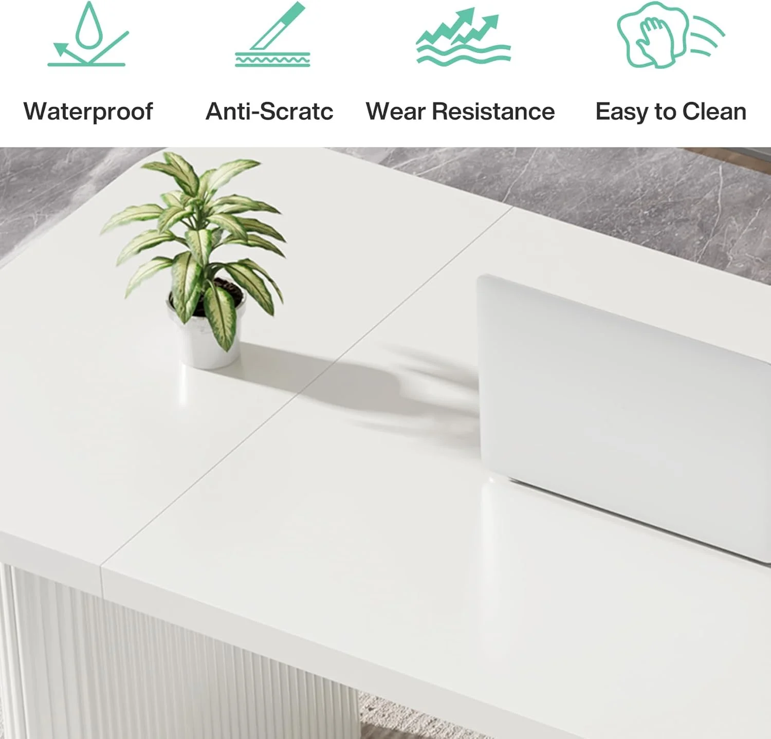 Tribesigns 63'' Computer Desk, Simple Rectangular Writing Table for Home Office Study Room Bedroom - Image 15