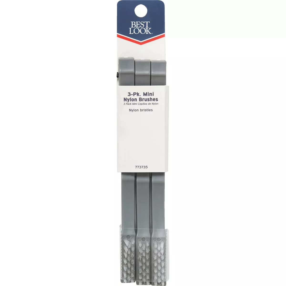 Best Look Nylon Bristle Soft Grip Mini Brushes (3-Pack)