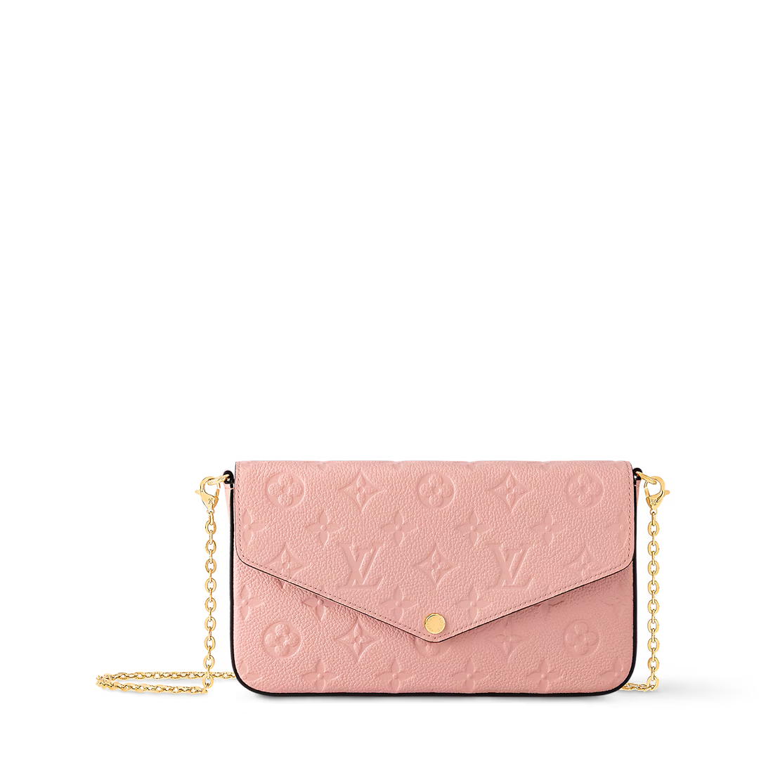 Louis Vuitton Pochette Félicie Monogram Empreinte Leather – Light Pink - COZYMIZE
