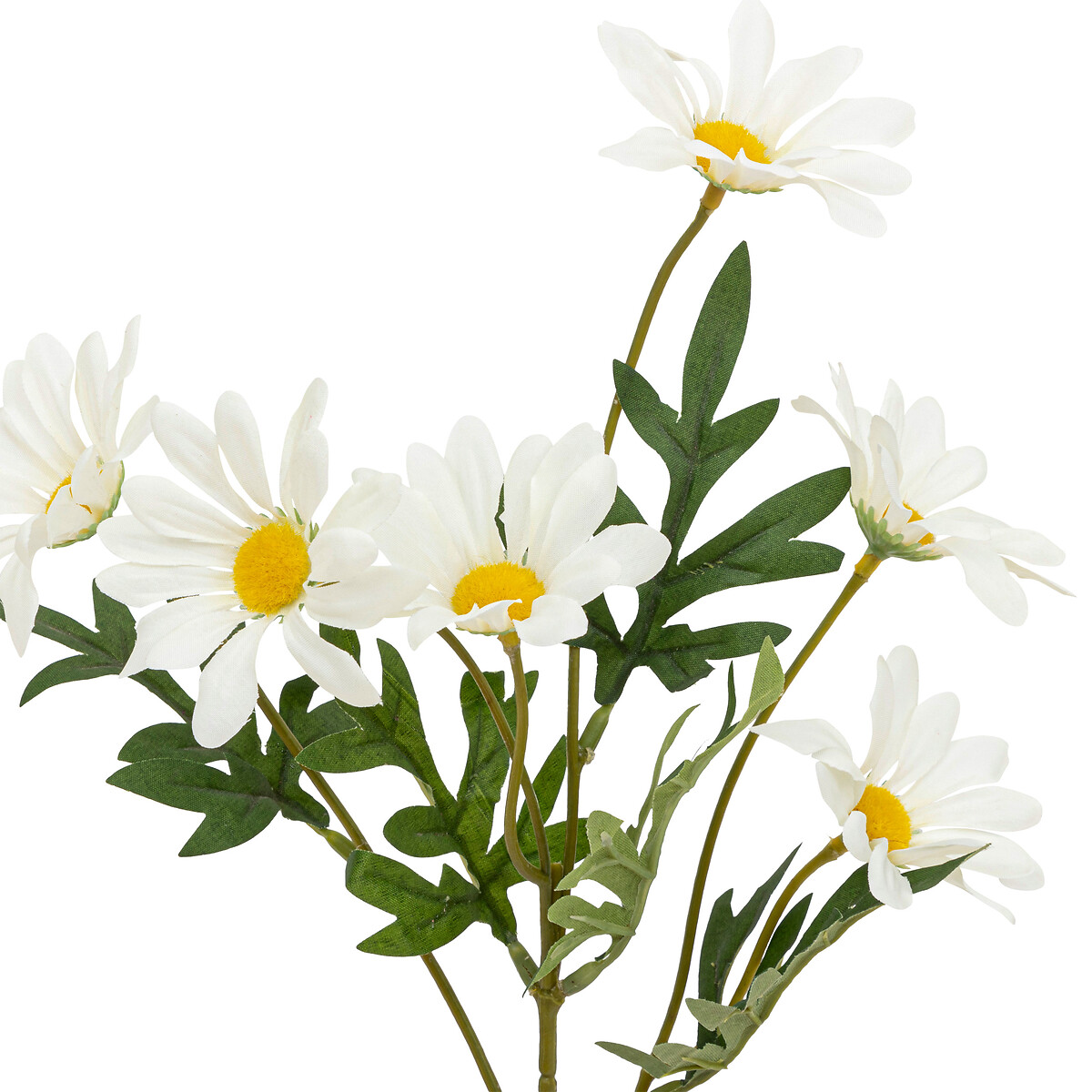 Artificial daisy stem White, Yellow, H.60 cm