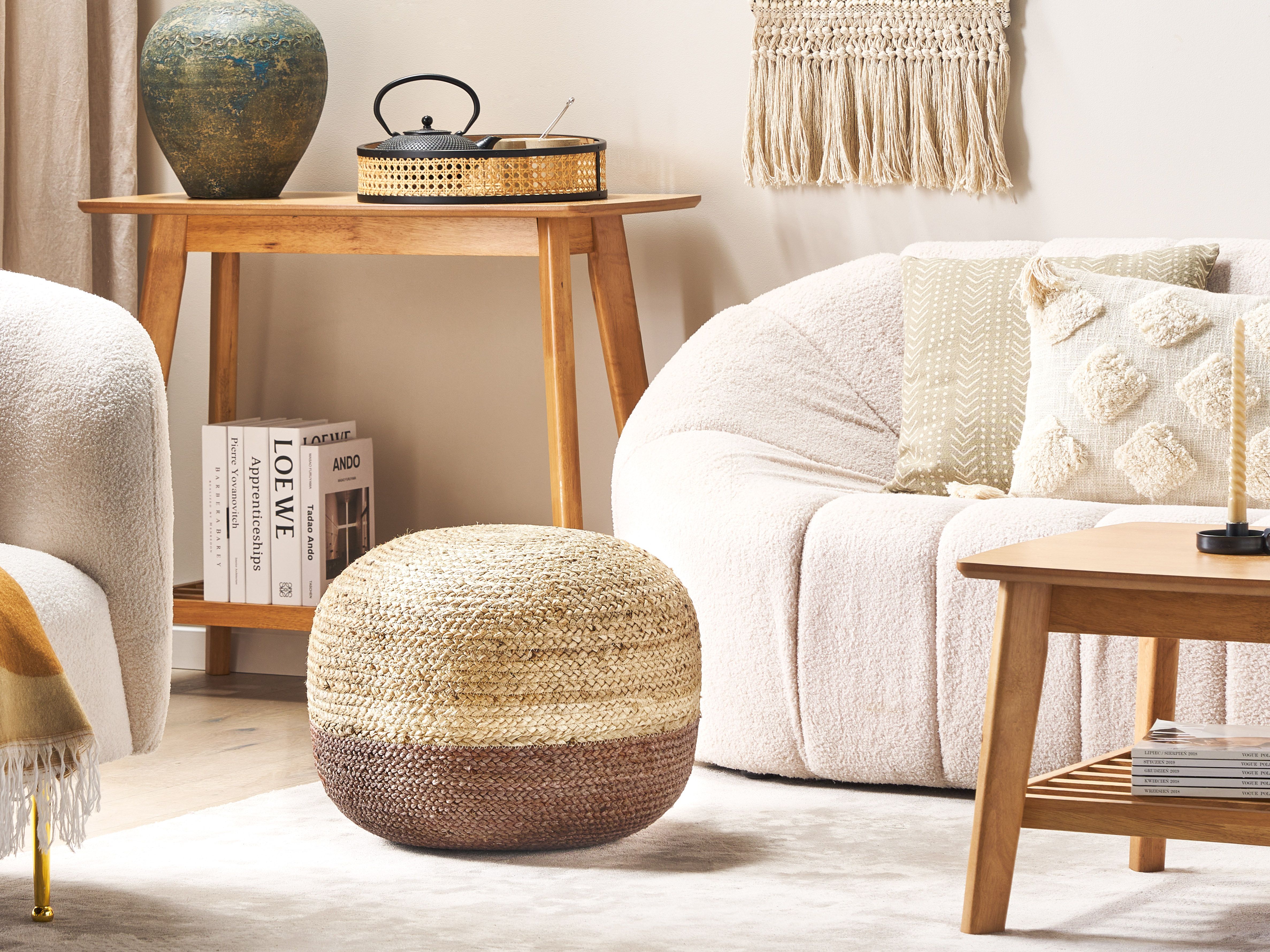 Pouffe DUKI Jute Brown