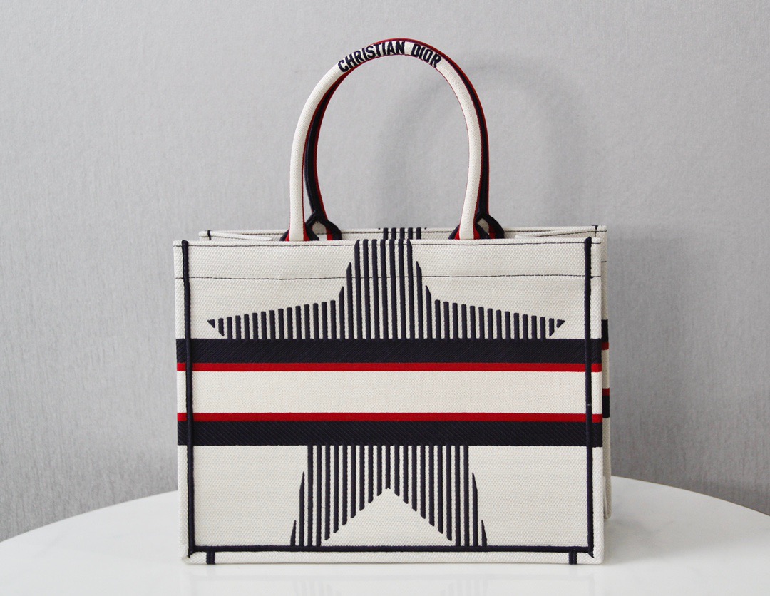 Christian Dior Medium Dior Book Tote White, For Women, Women’s Handbags 14in/36cm CD1:1High-quality replica