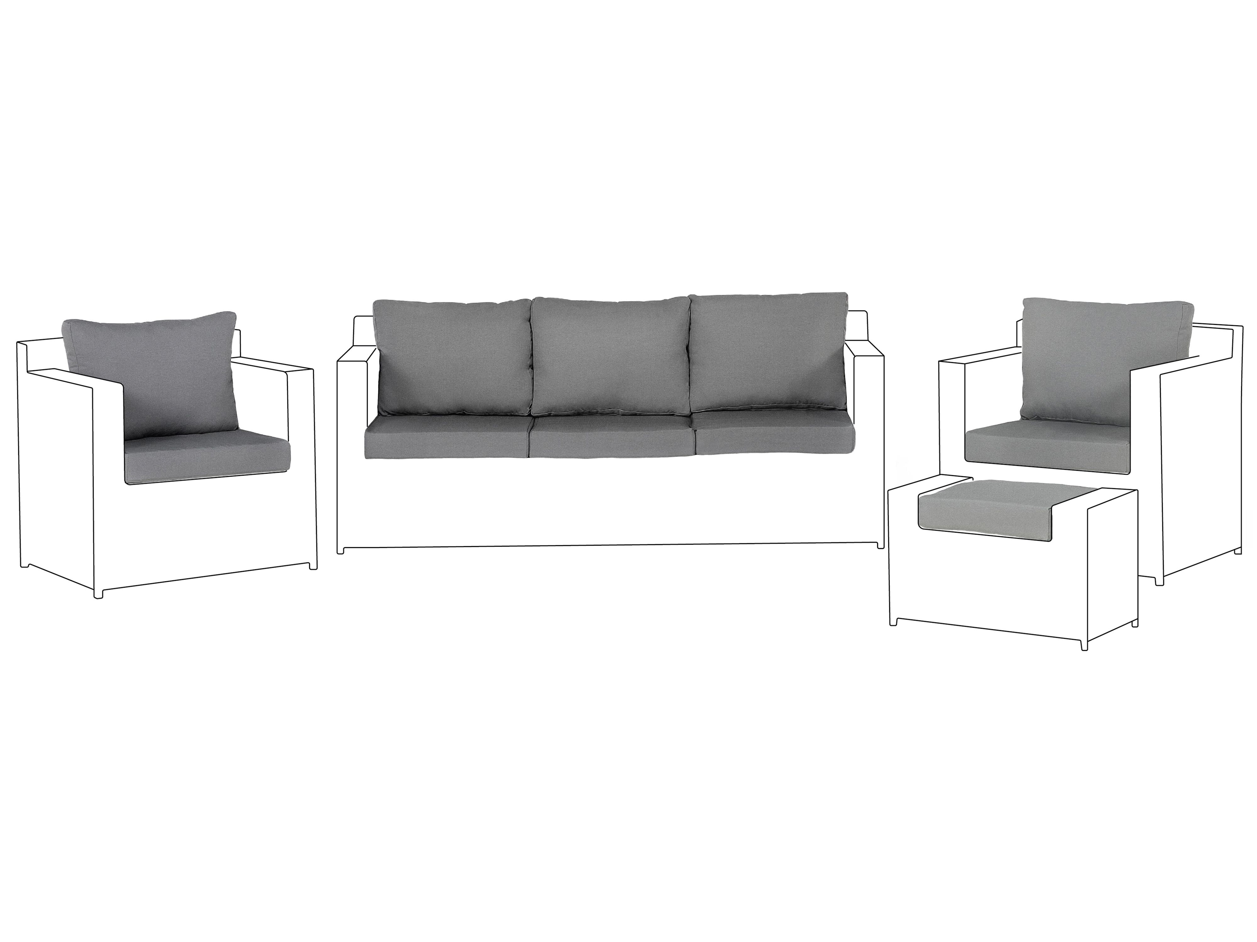 Outdoor Cushion Cover Set ROMA Grey