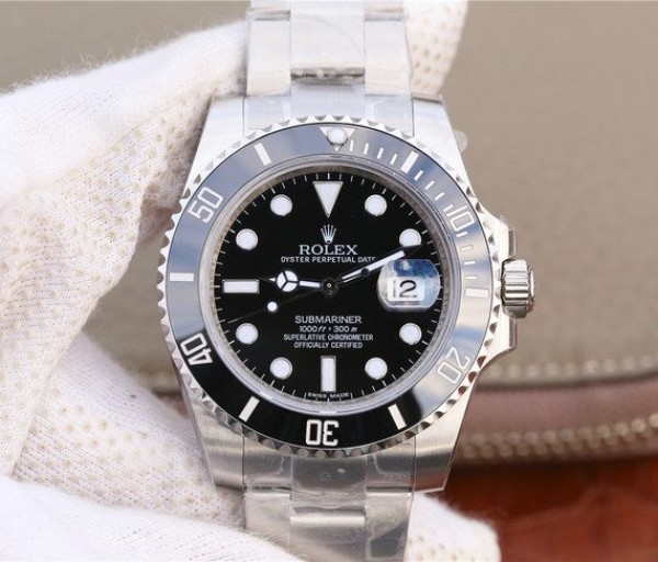 Replica Rolex Submariner 116610 LN Black Ceramic VRF SS Bracelet A2836 - Elite Watch Atelier
