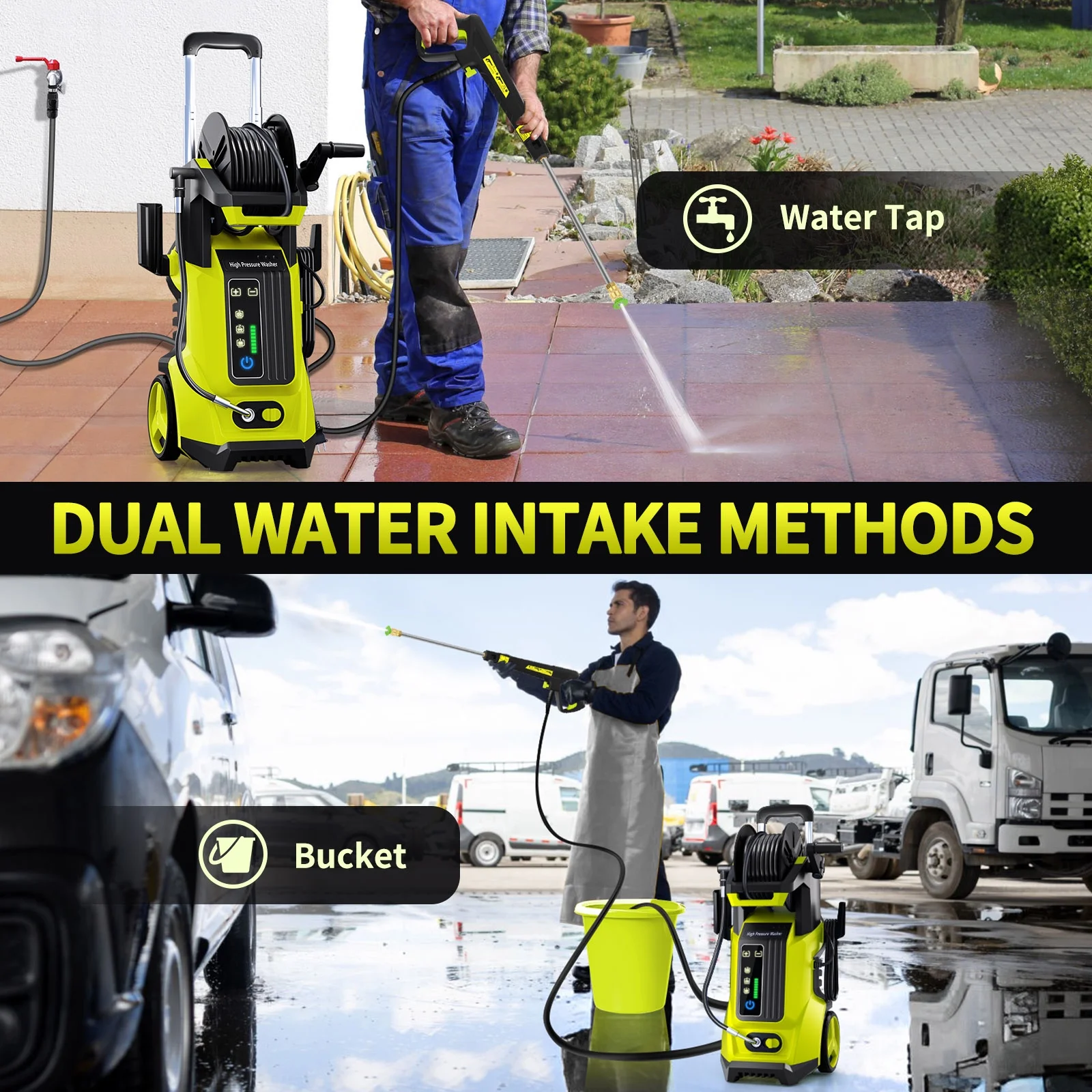 SUGIFT Electric Pressure Washer 4500PSI-Max 3.2GPM with Touch Screen Adjustable Pressure and 5 Nozzles Power Washer Cleaning for Patio,Blue - Image 15