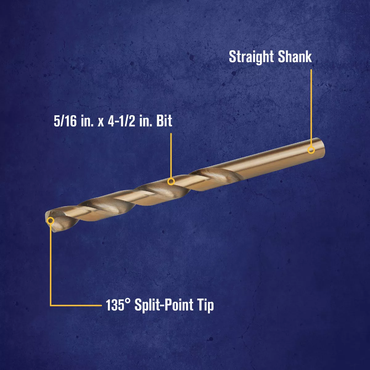 Irwin 5/16 In. Cobalt Pilot Point Drill Bit