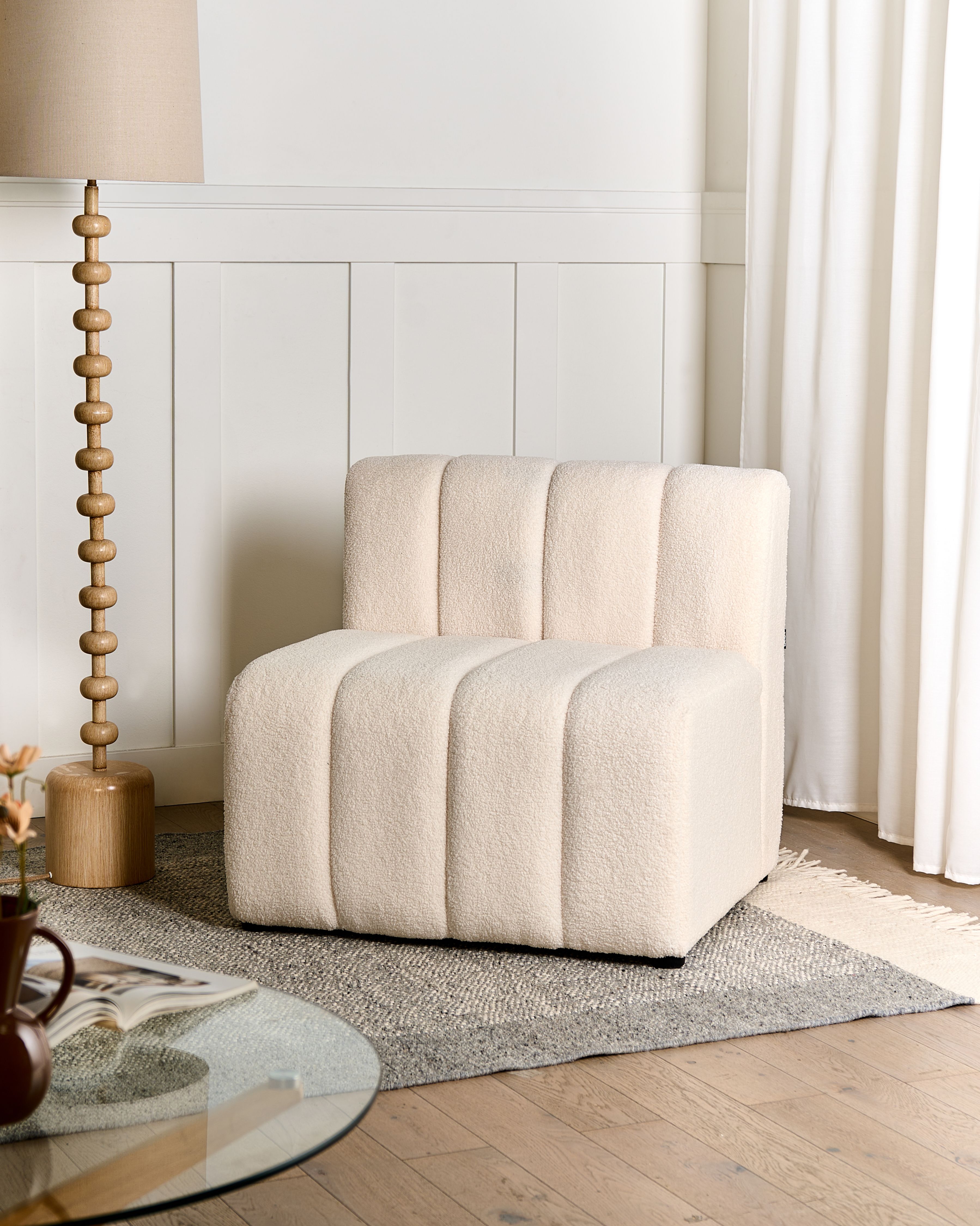 Armchair KAGE Boucle Light Beige