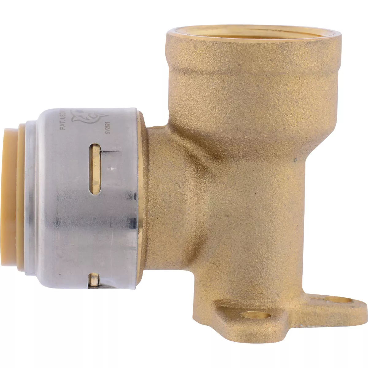 SharkBite 3/4 In. PTC x 3/4 In. FPT 90 Deg. Push-to-Connect Drop Ear Brass Elbow (1/4 Bend)